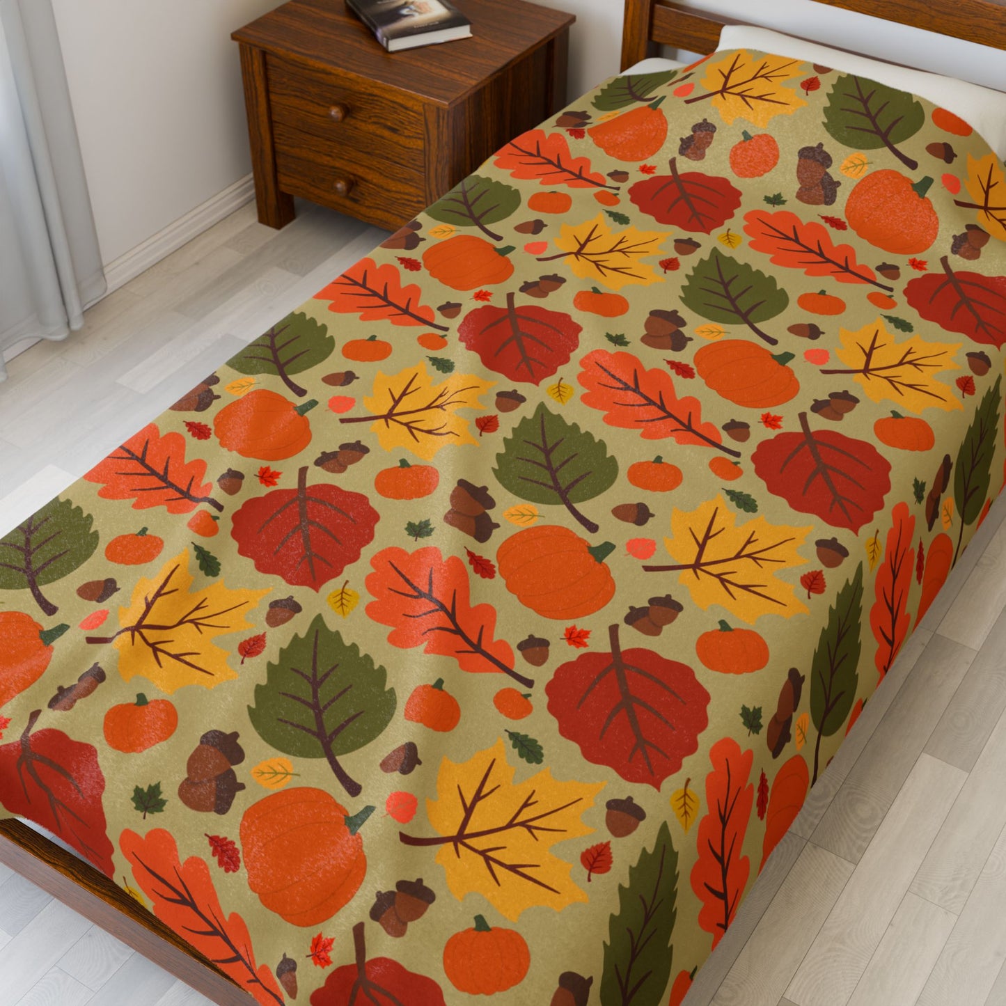 Autumn Harvest Velveteen Plush Blanket