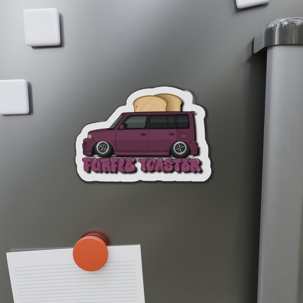 Purple Toaster Die-Cut Magnets