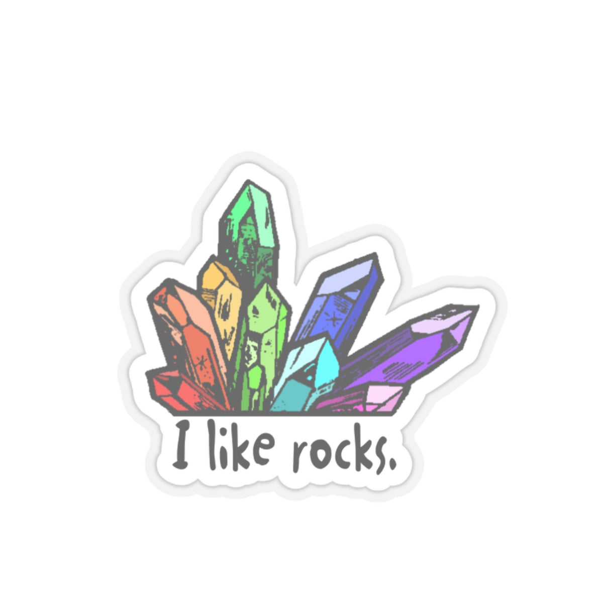 I Like Rocks Sticker