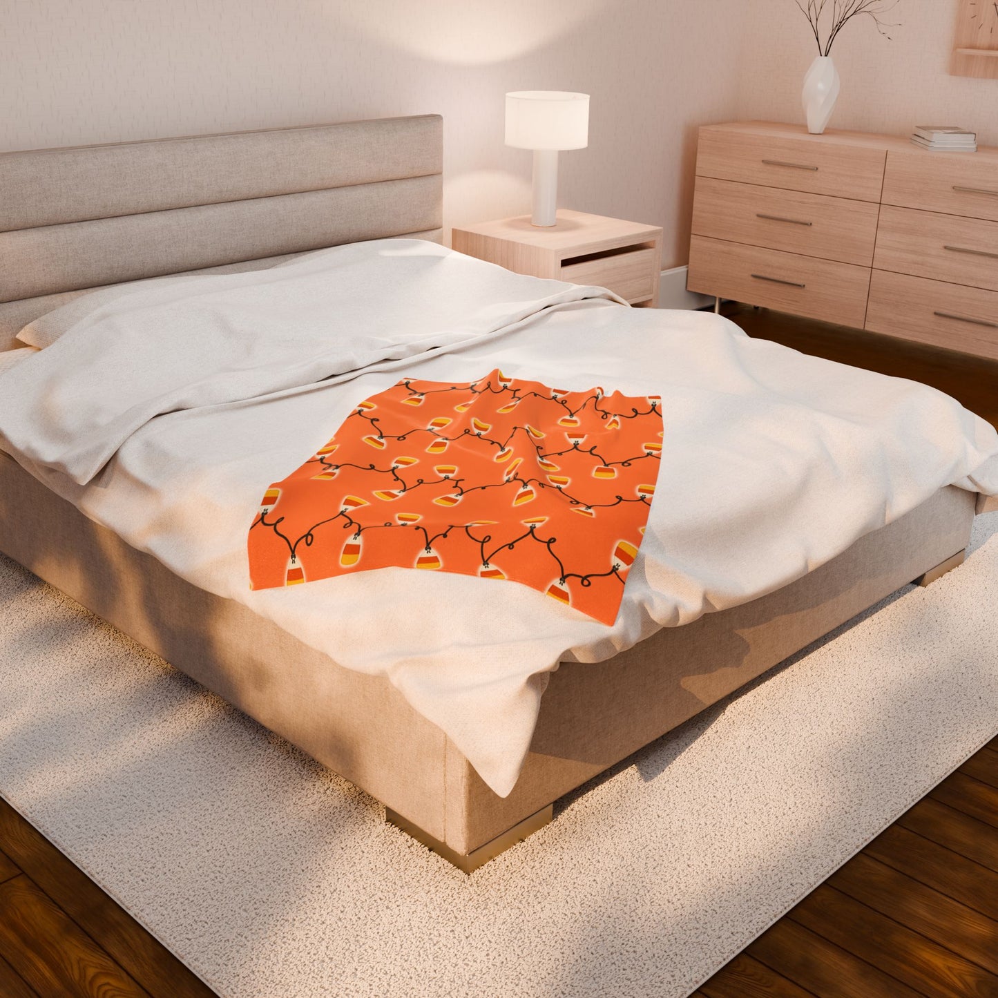 Halloween Candy Corn Plush Blanket