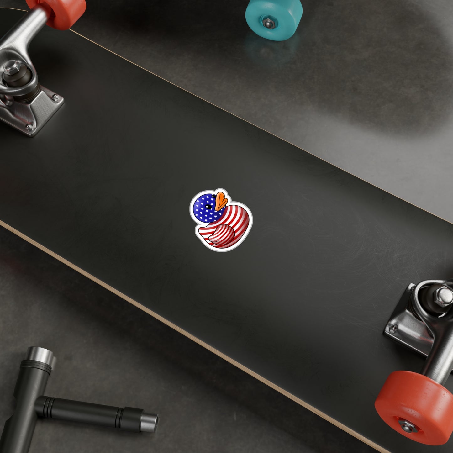 Patriotic Duck Kiss-Cut Vinyl Decal