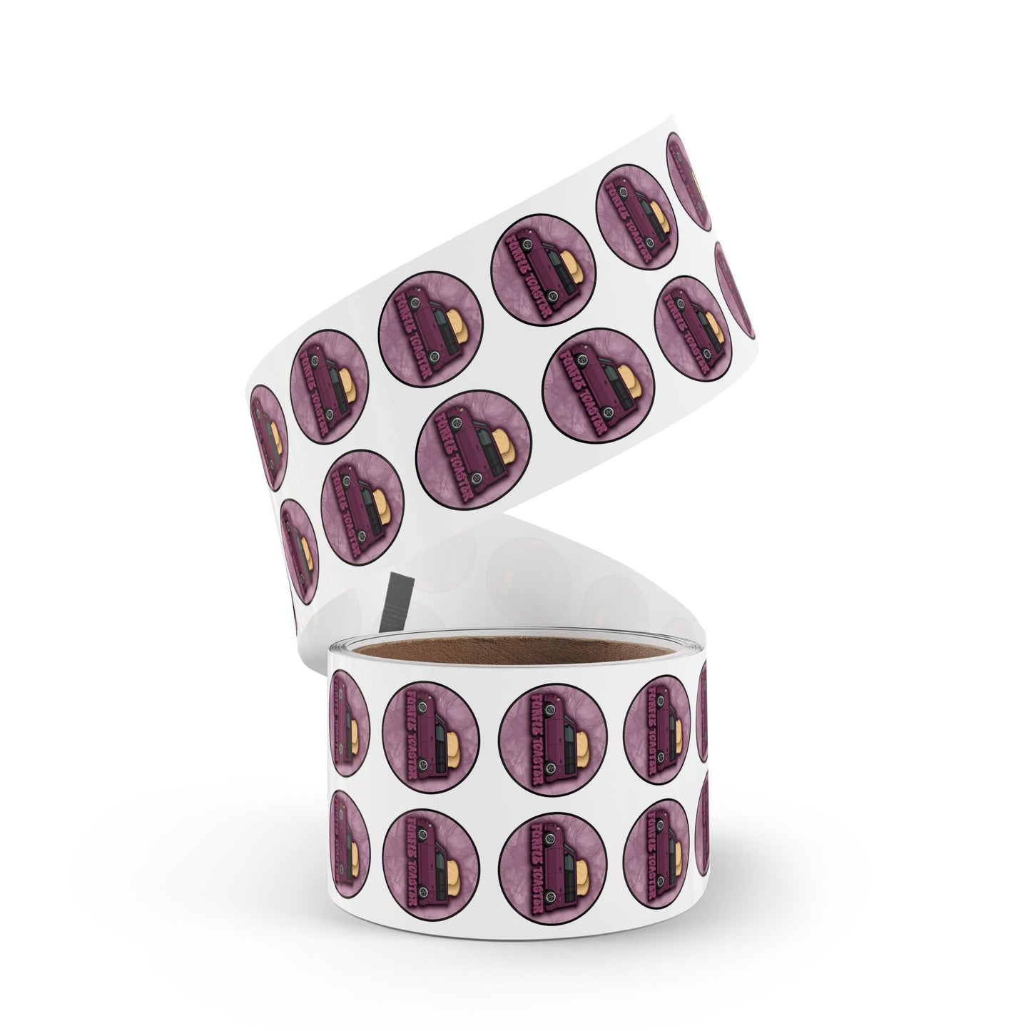 Purple Toaster Sticker Roll