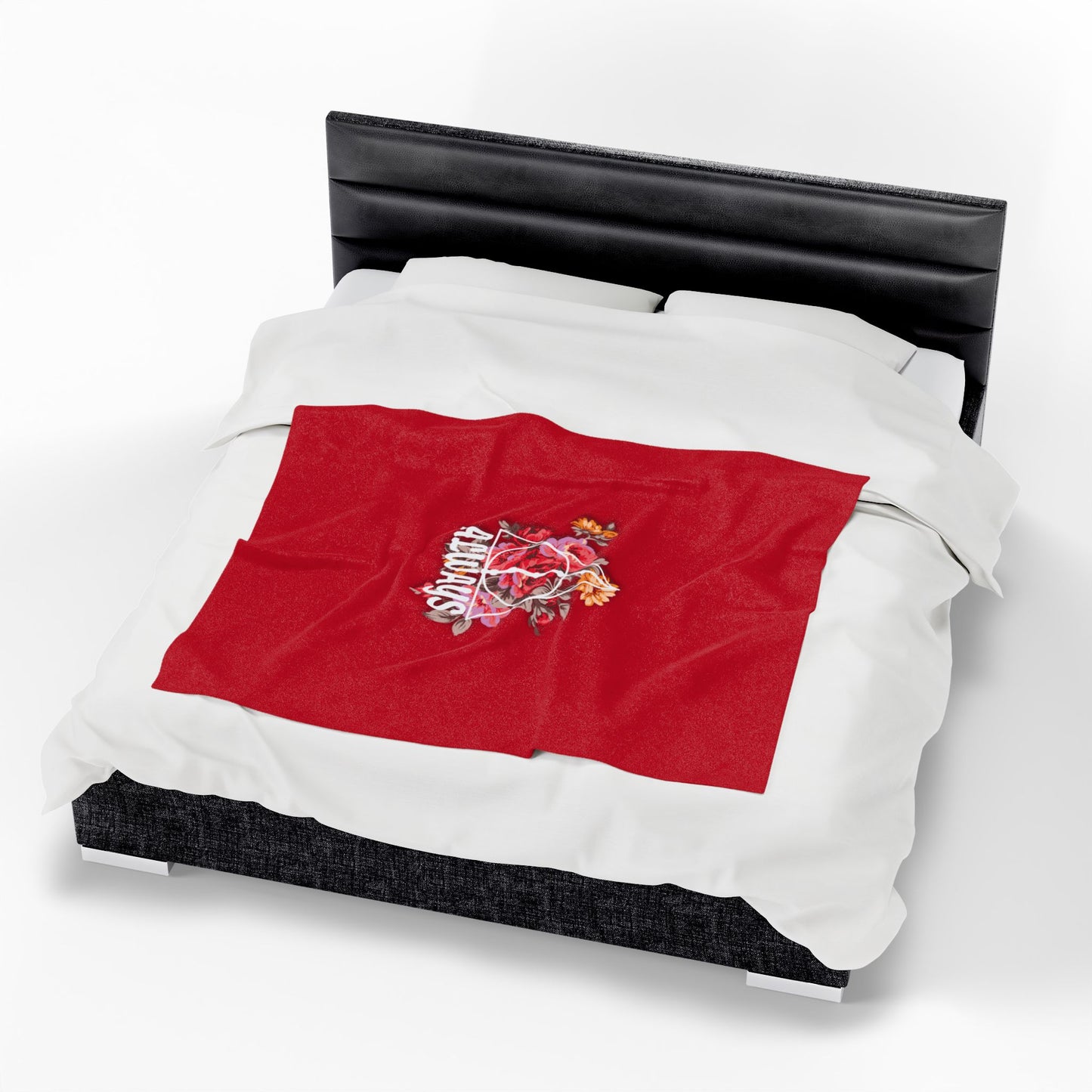 Gryffindor Floral 'Always' Design - Cozy Velveteen Plush Blanket