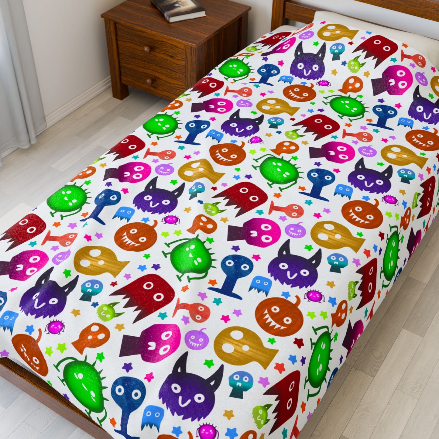 Colorful Halloween Plush Blanket