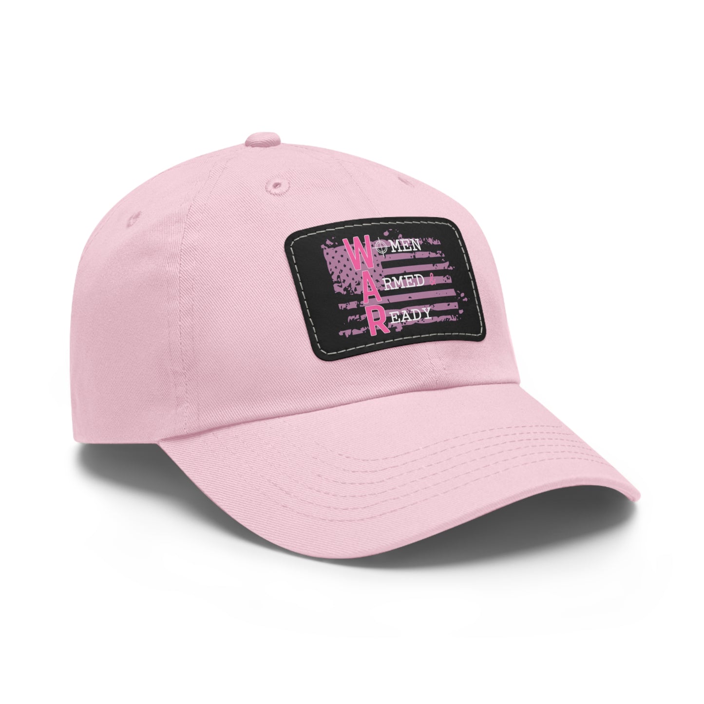 Women Armed & Ready Pink Flag With Leather Patch