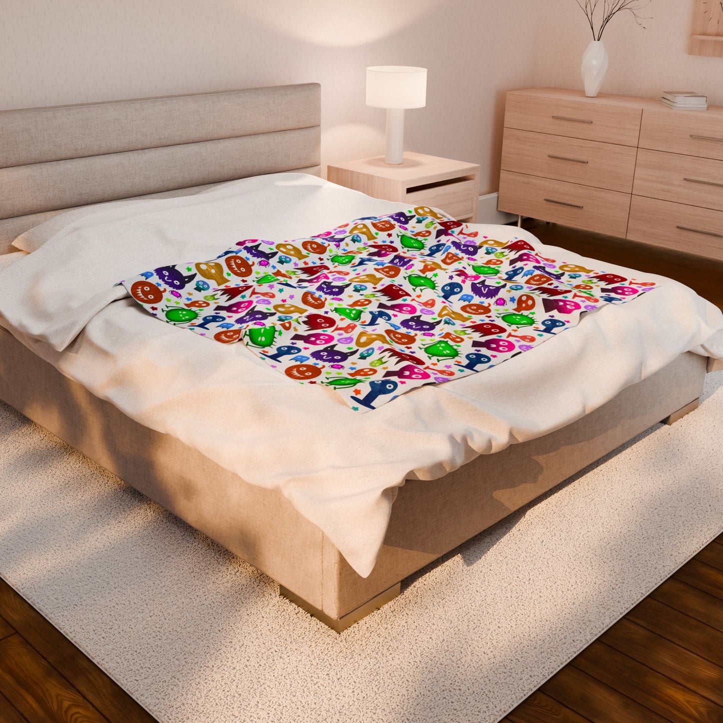 Colorful Halloween Plush Blanket