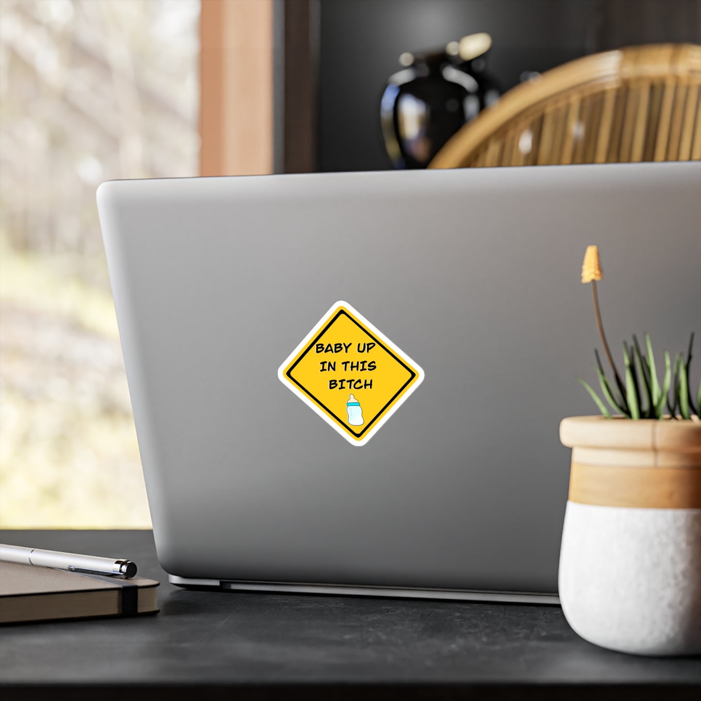 Funny Baby Warning Sticker, Vinyl Decal