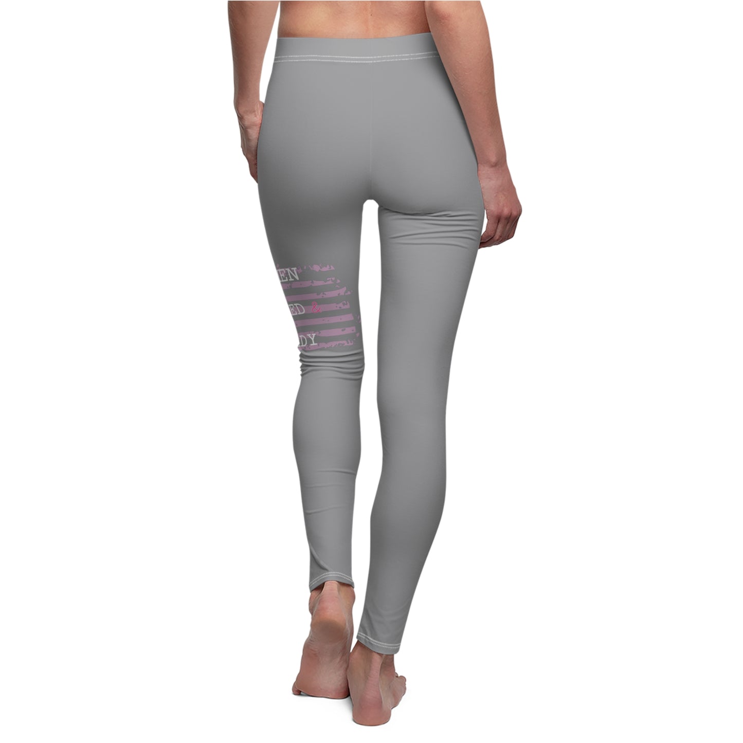 Women Armed & Ready Grey Casual Leggings