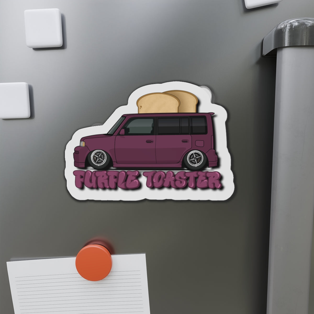 Purple Toaster Die-Cut Magnets