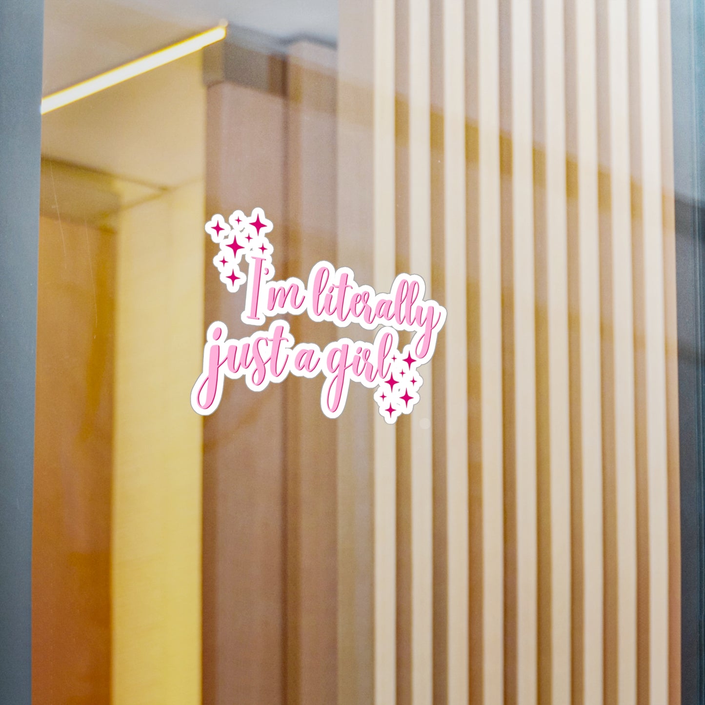 I'm Just A Girl Kiss-Cut Vinyl Decal