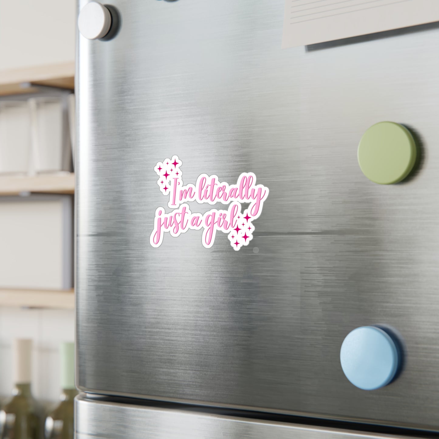 I'm Just A Girl Kiss-Cut Vinyl Decal