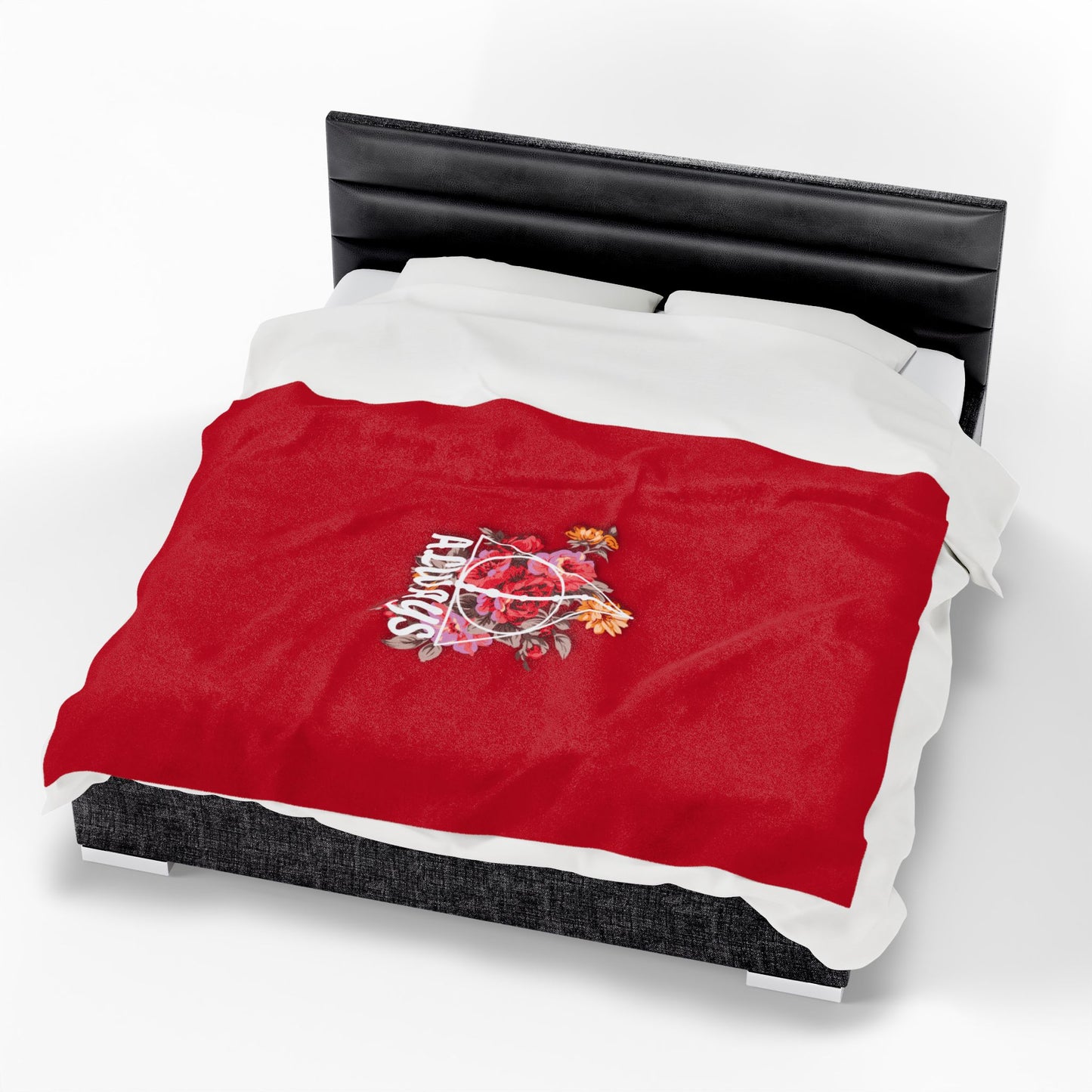 Gryffindor Floral 'Always' Design - Cozy Velveteen Plush Blanket