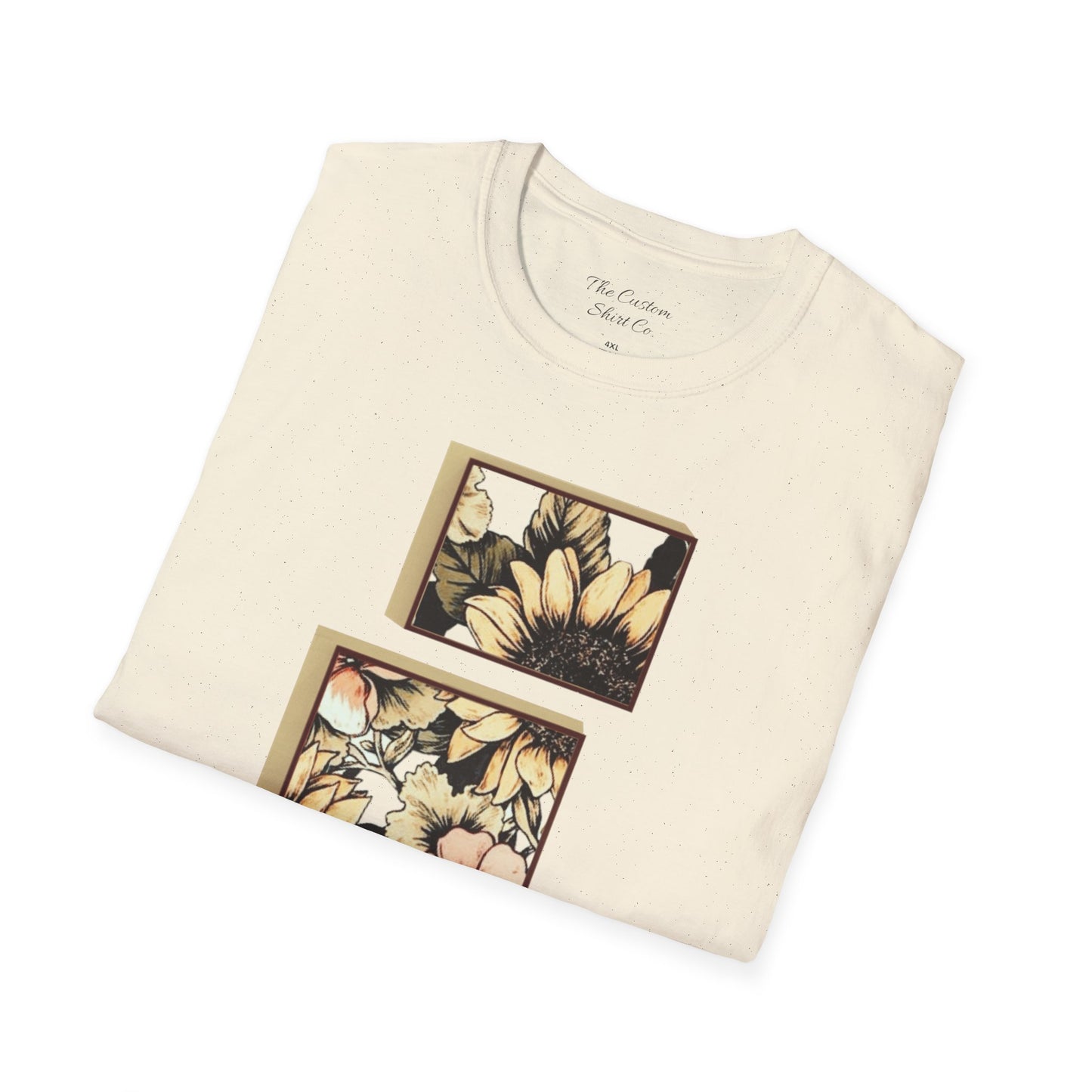custom vintage flower shirt sand folded