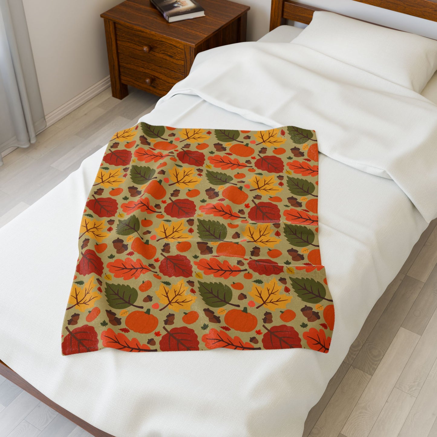 Autumn Harvest Velveteen Plush Blanket