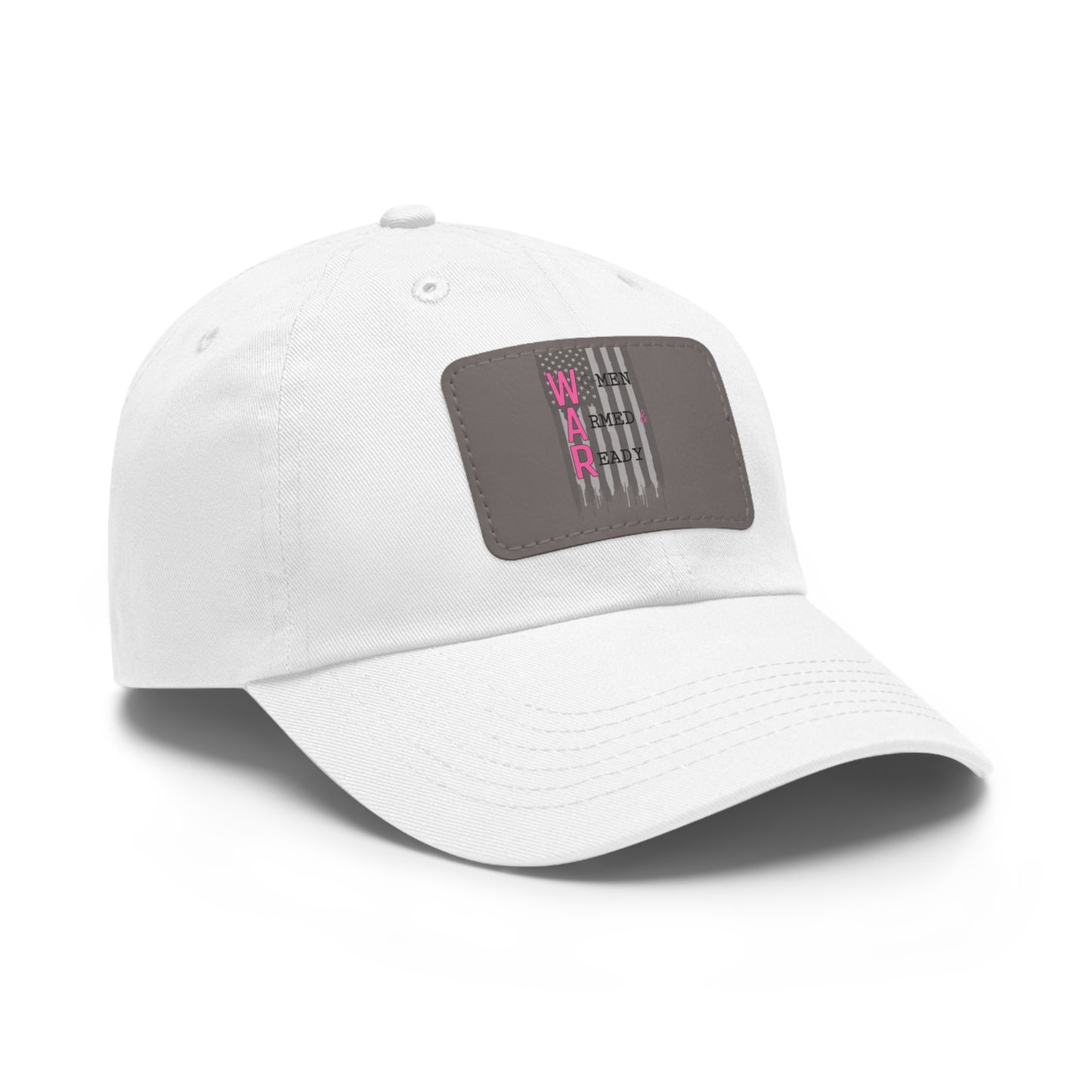 Women Armed & Ready Grey Flag with Leather Patch