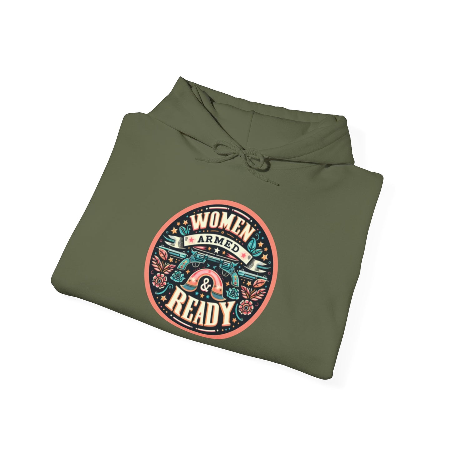 Women Armed & Ready Digital Design Hooded Sweatshirt