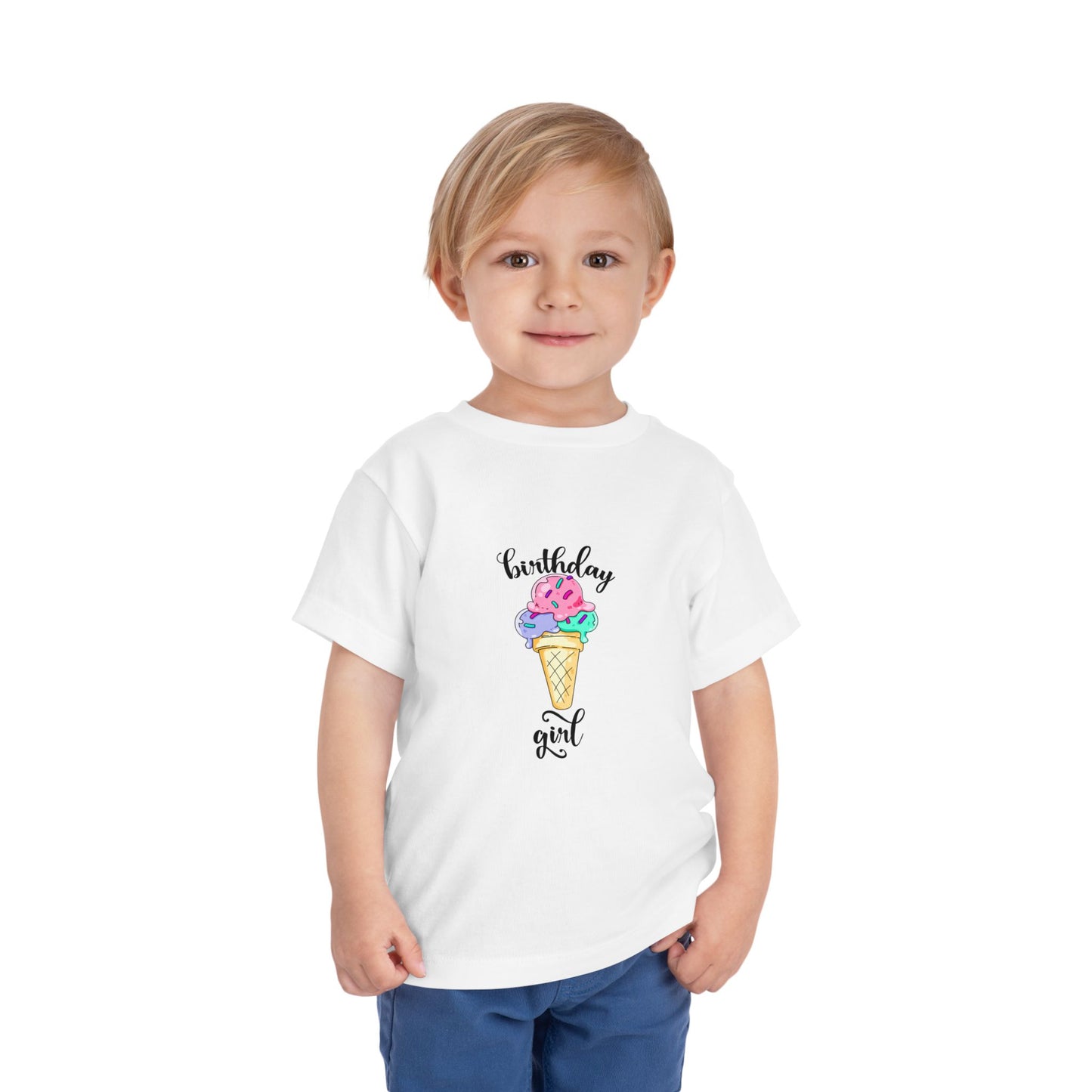 Toddler Short Sleeve Tee - Ice Cream Design