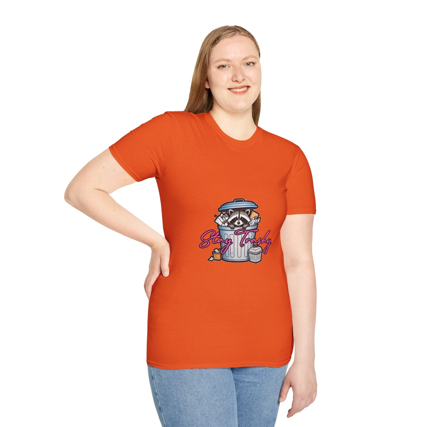 Stay Trashy T-Shirt - Cute Raccoon Design