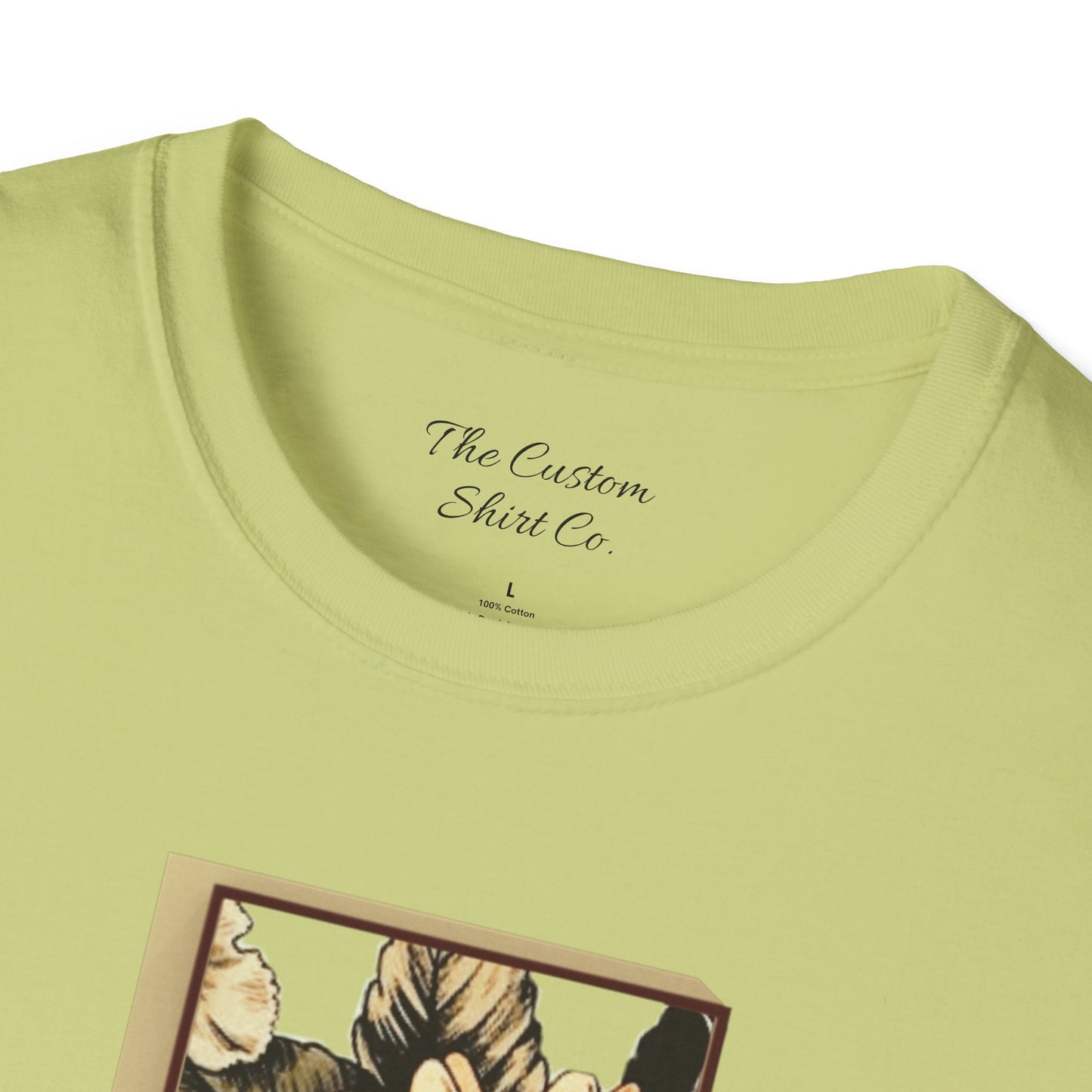custom vintage flower shirt yellow green neck