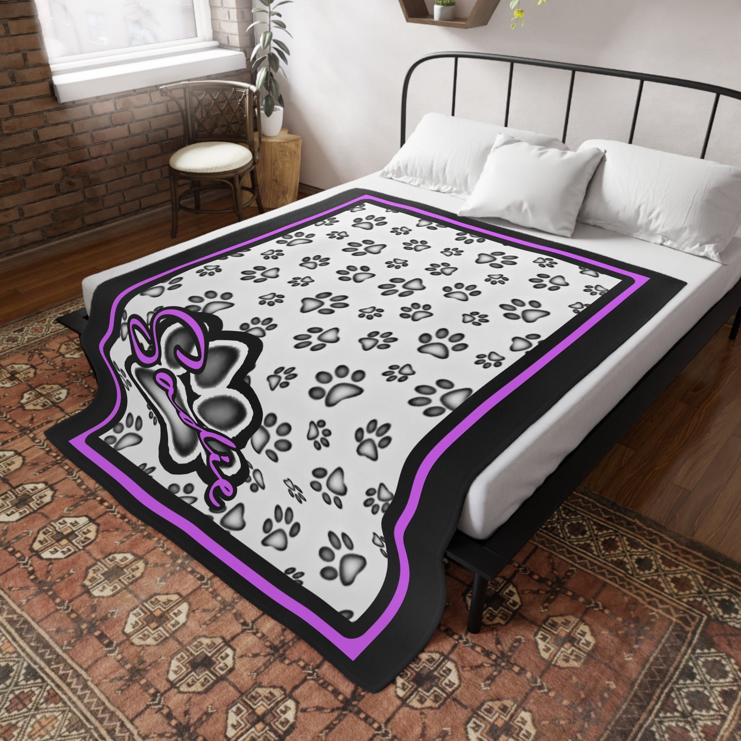Sadie Plush Fleece Dog Blanket