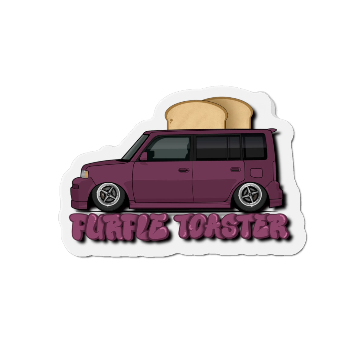 Purple Toaster Die-Cut Magnets