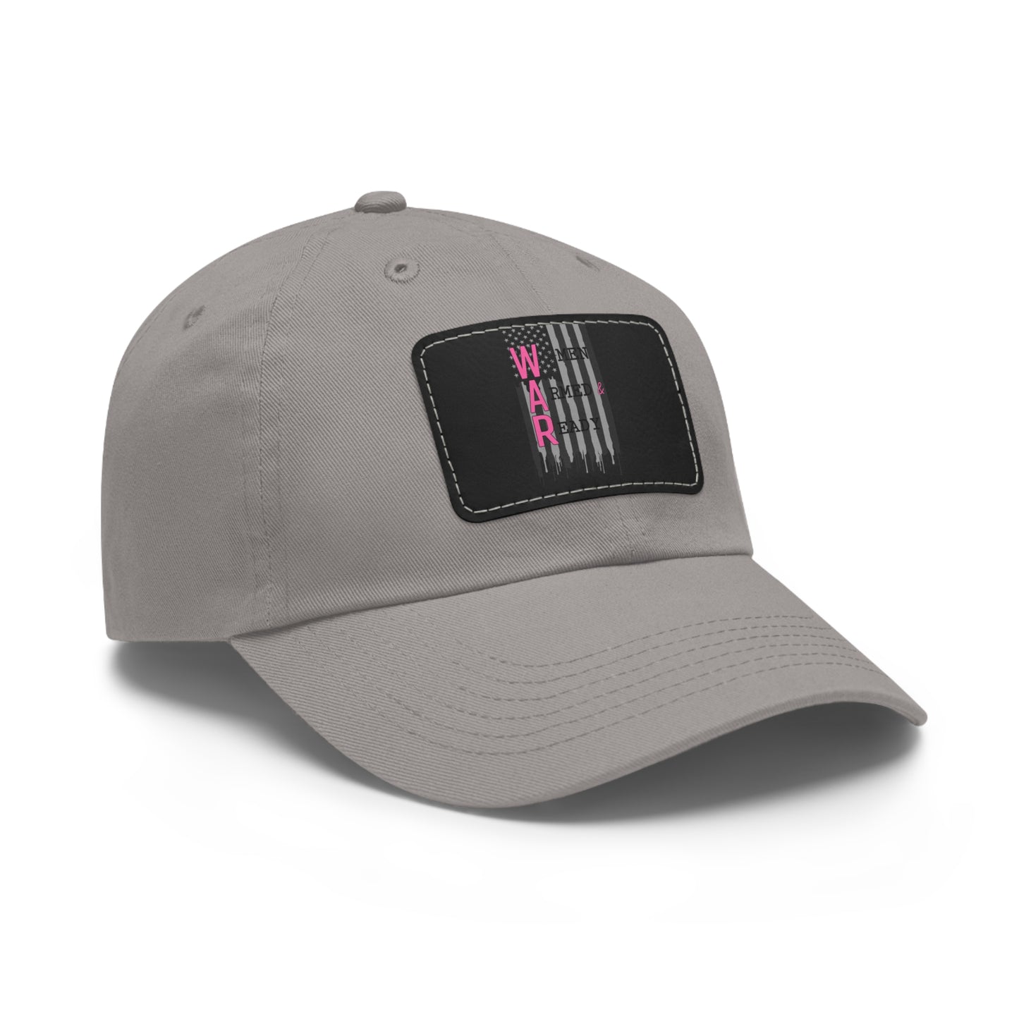 Women Armed & Ready Grey Flag with Leather Patch