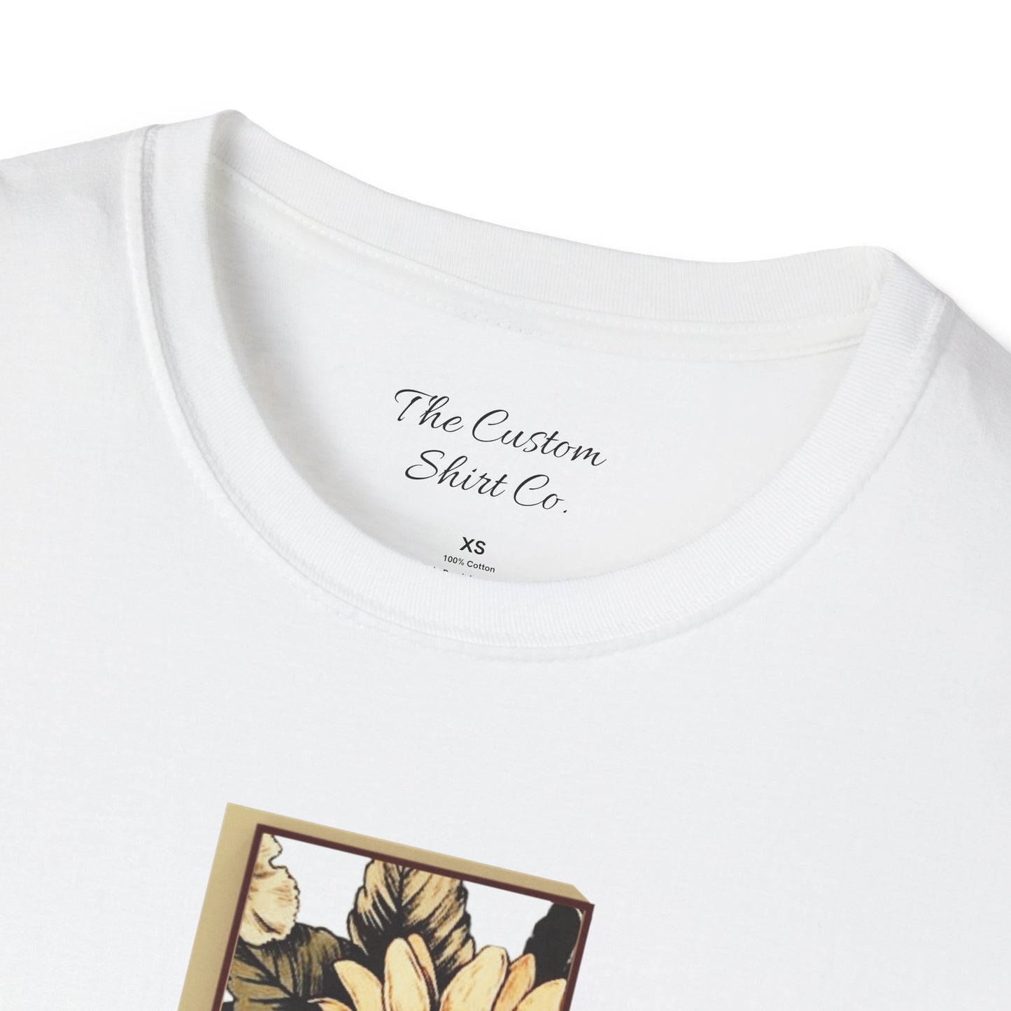 custom vintage flower shirt white neck