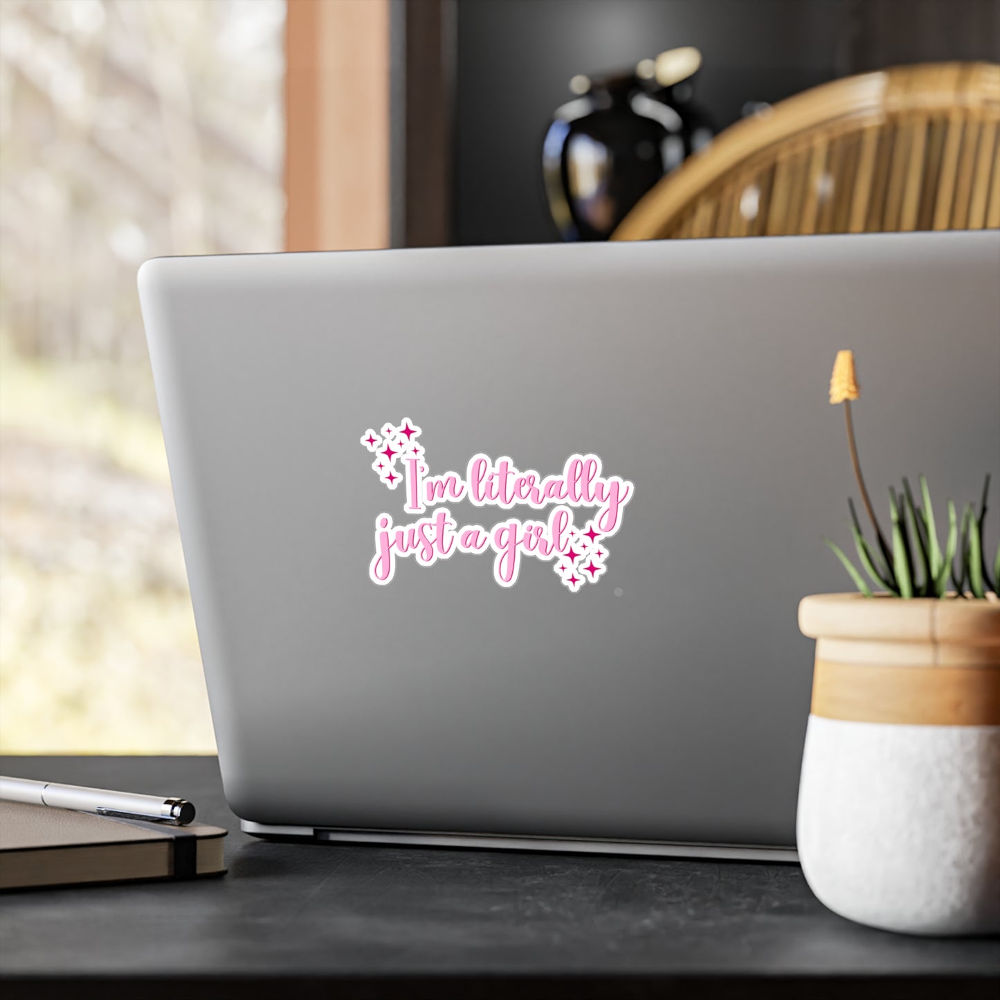 I'm Just A Girl Kiss-Cut Vinyl Decal