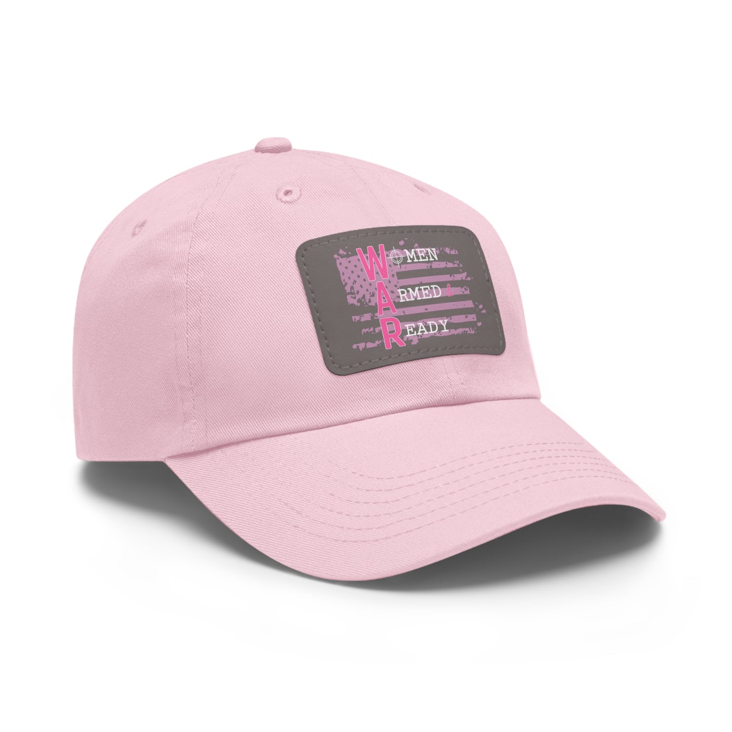 Women Armed & Ready Pink Flag With Leather Patch