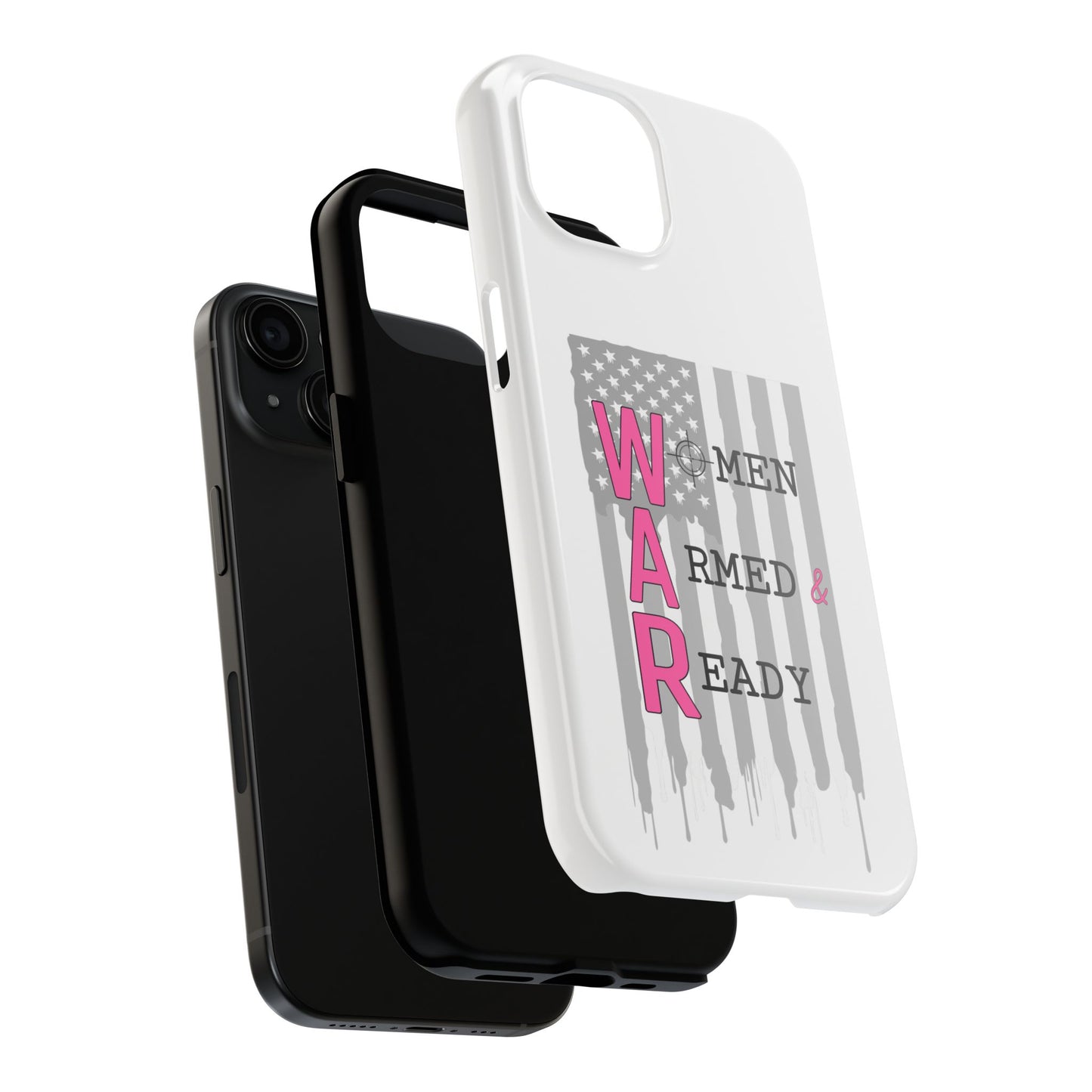 Women Armed & Ready Phone Case - Vertical Flag
