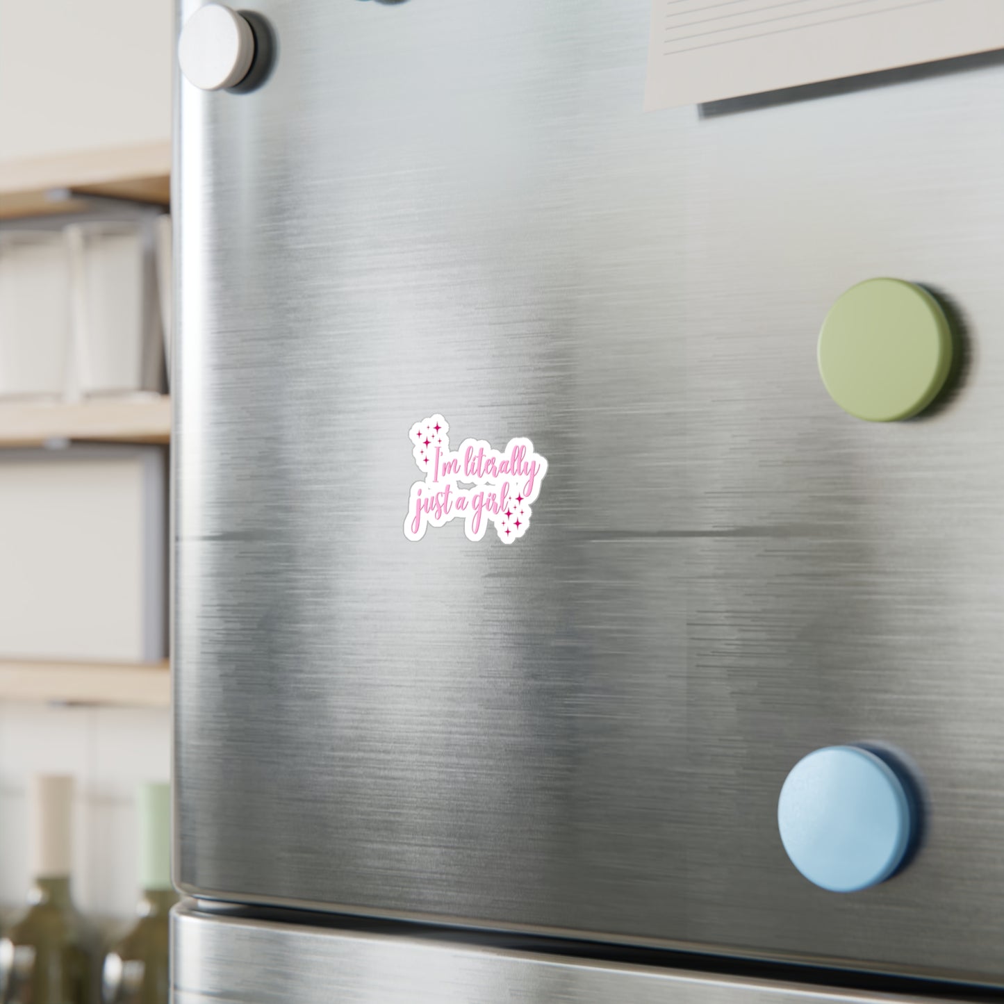 I'm Just A Girl Kiss-Cut Vinyl Decal