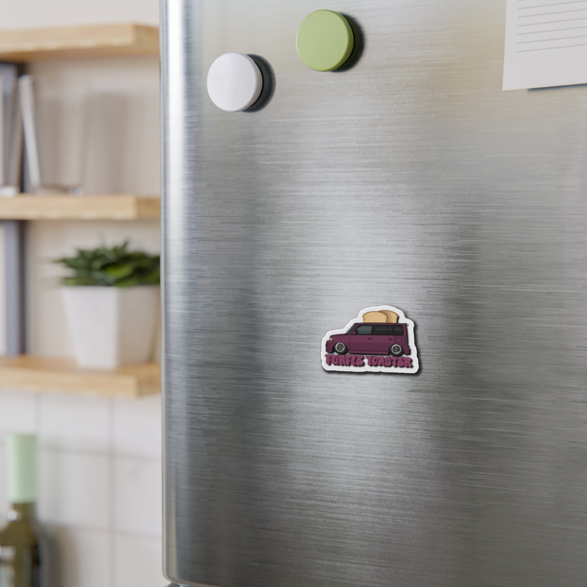Purple Toaster Die-Cut Magnets