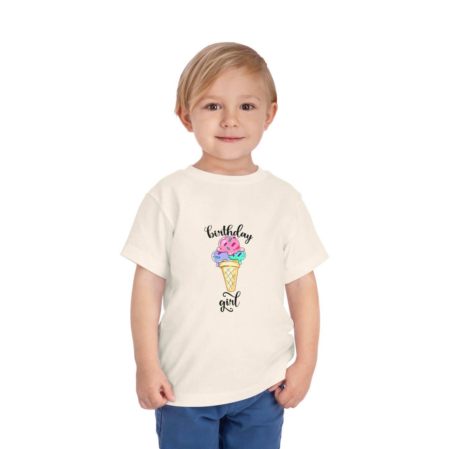 Toddler Short Sleeve Tee - Ice Cream Design