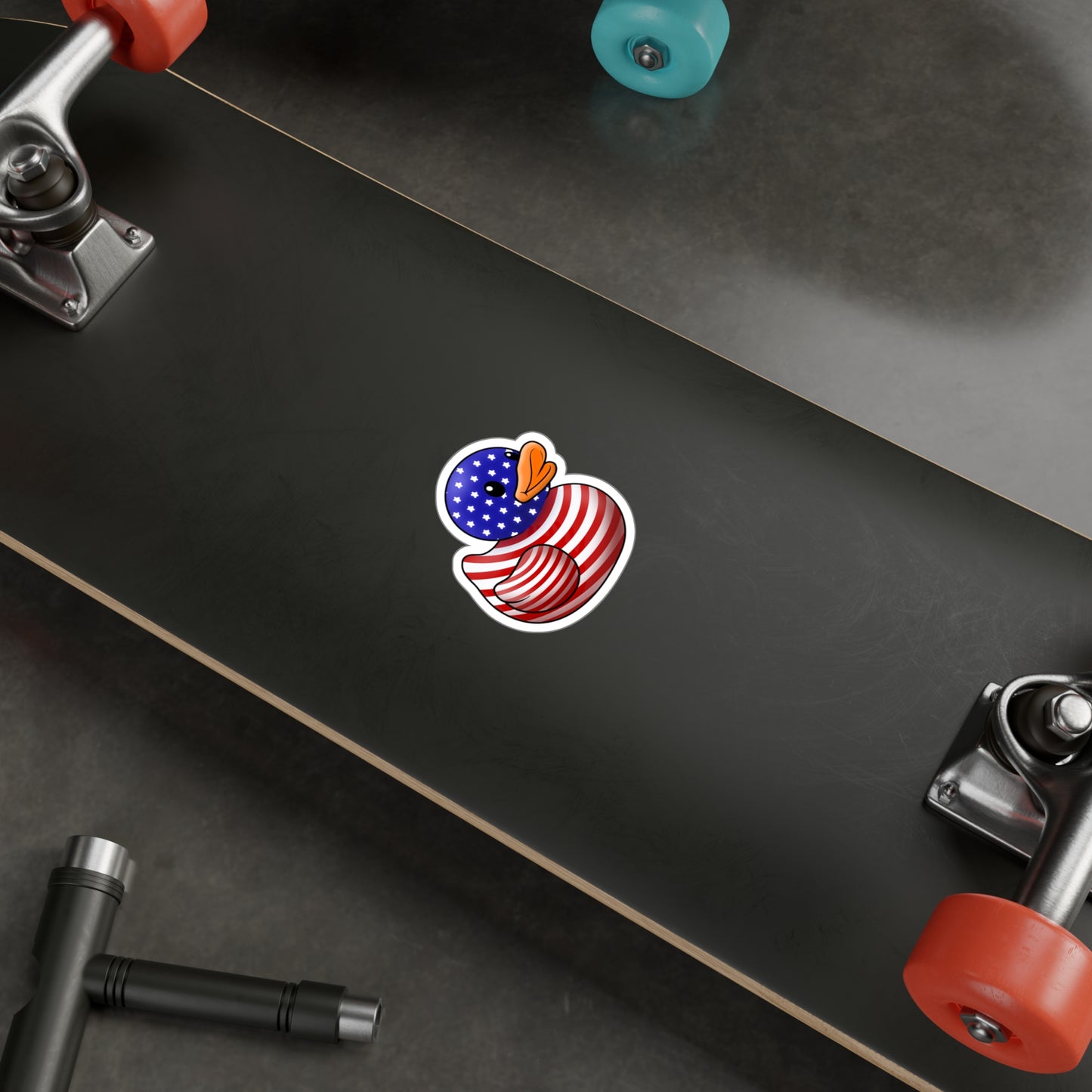 Patriotic Duck Kiss-Cut Vinyl Decal