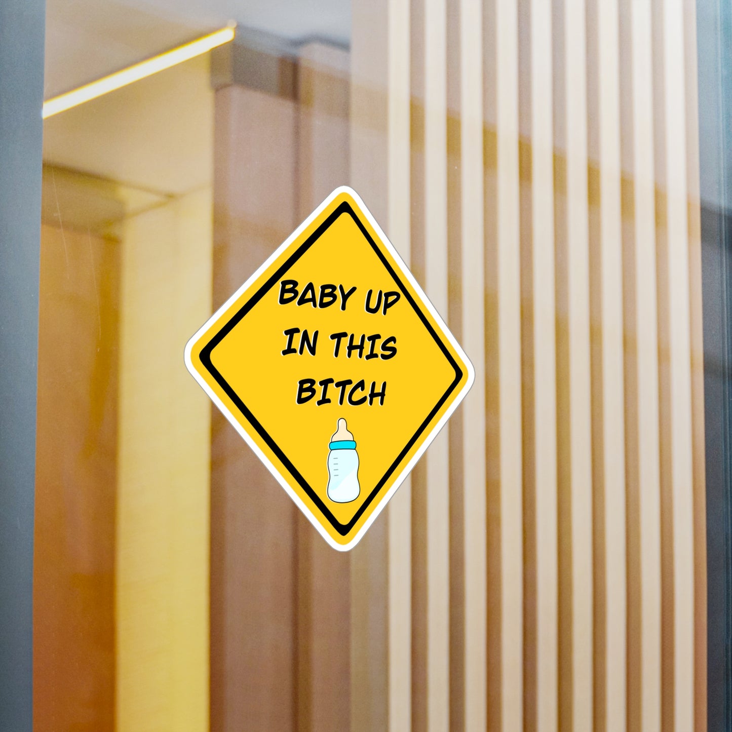 Funny Baby Warning Sticker, Vinyl Decal