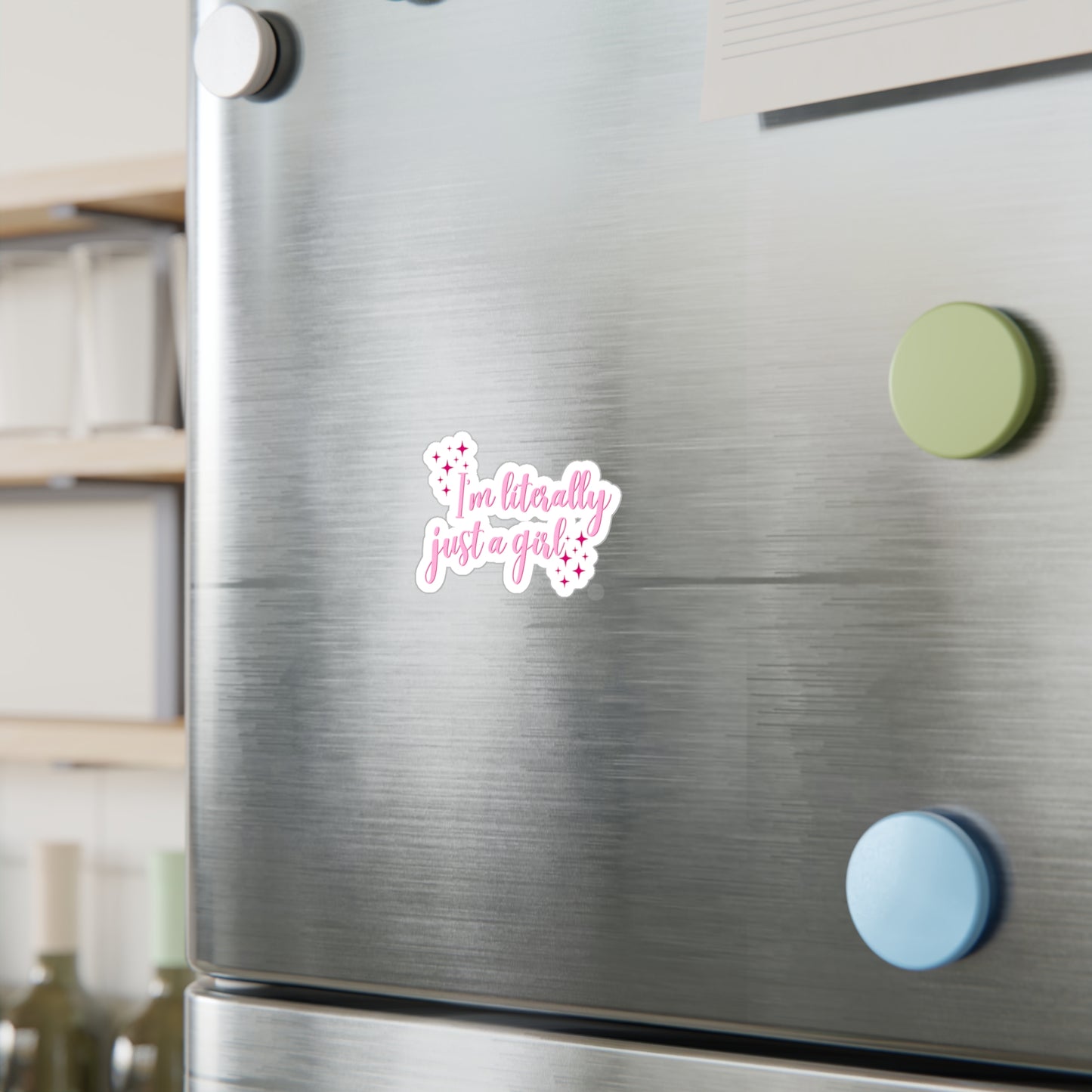 I'm Just A Girl Kiss-Cut Vinyl Decal