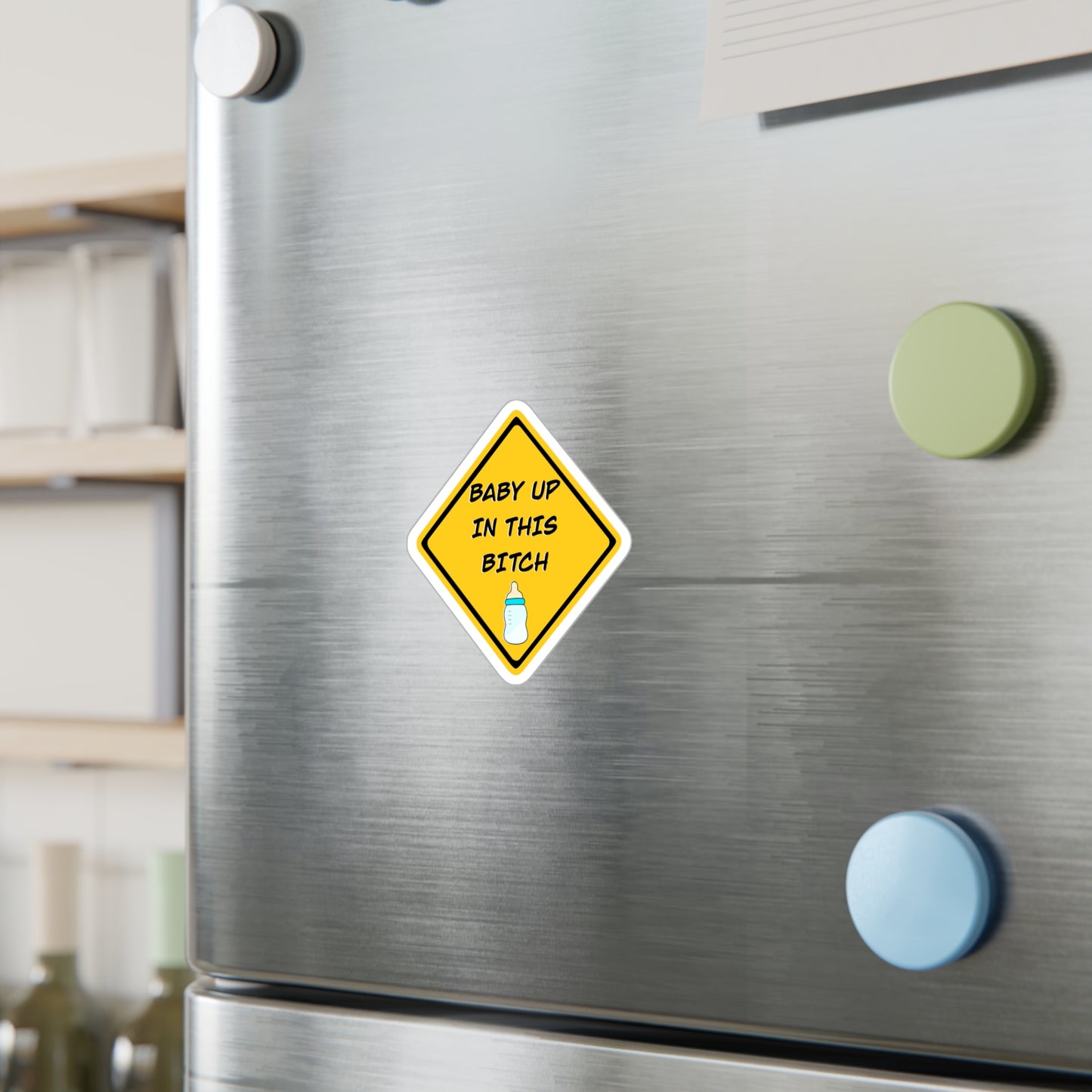Funny Baby Warning Sticker, Vinyl Decal