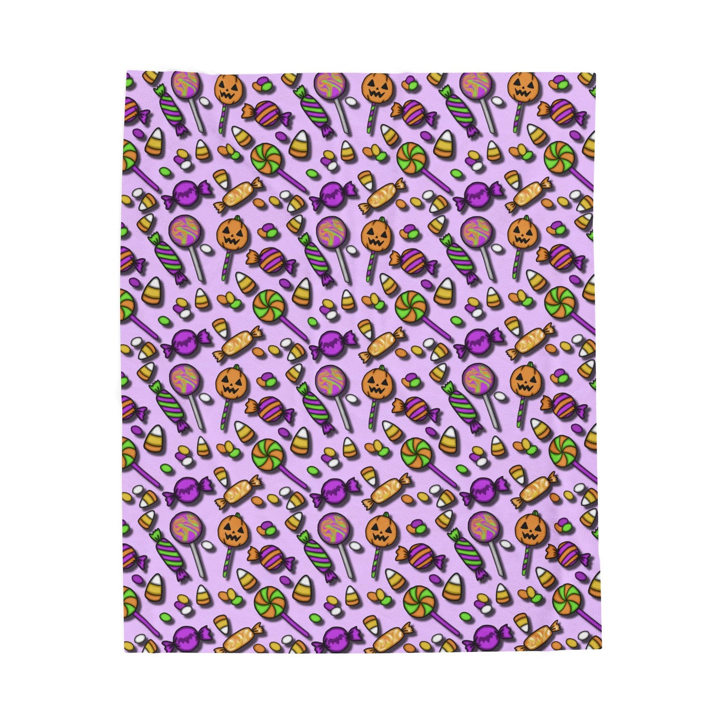 Halloween Candy Velveteen Plush Blanket