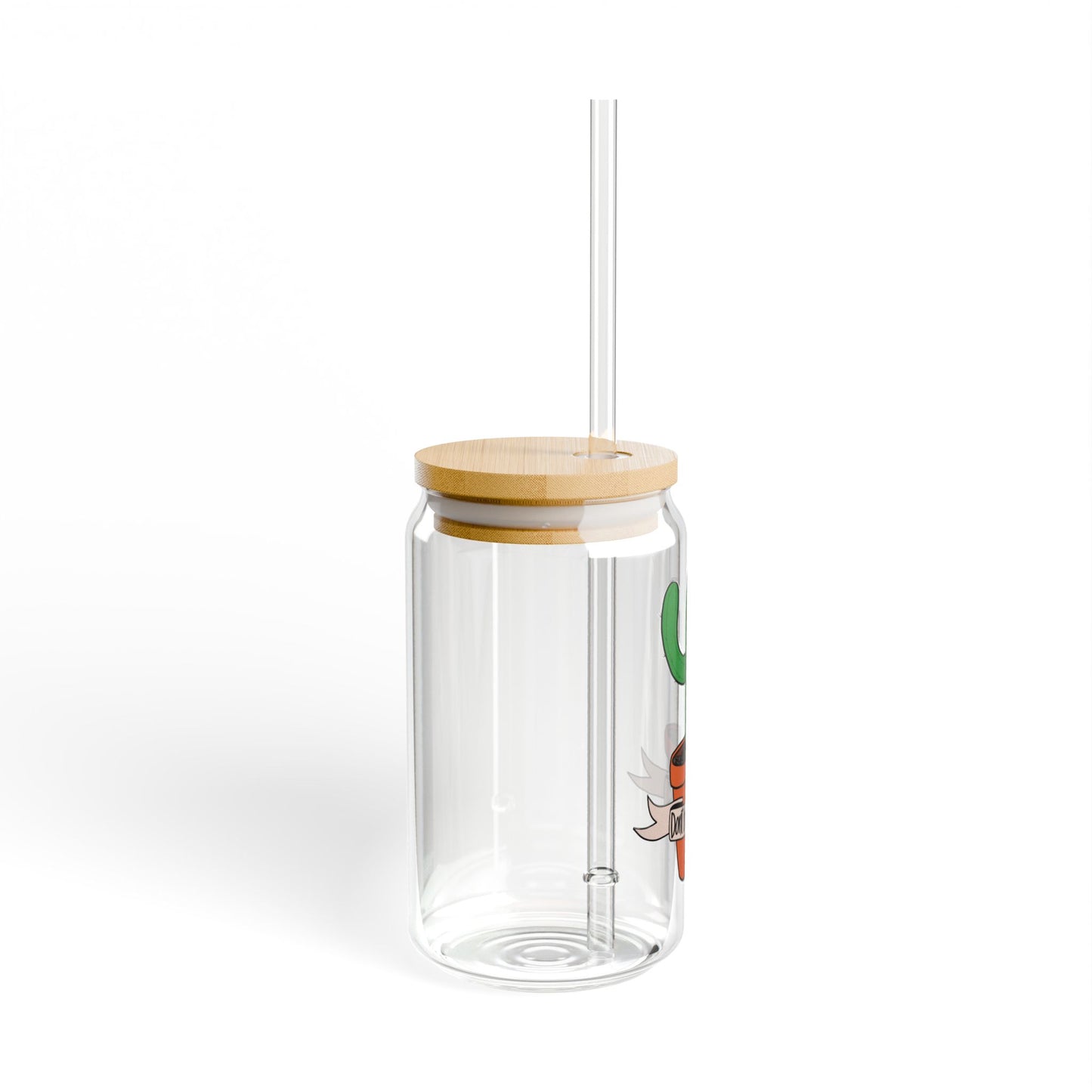 Cactus Sipper Glass | 16oz Drinking Jar