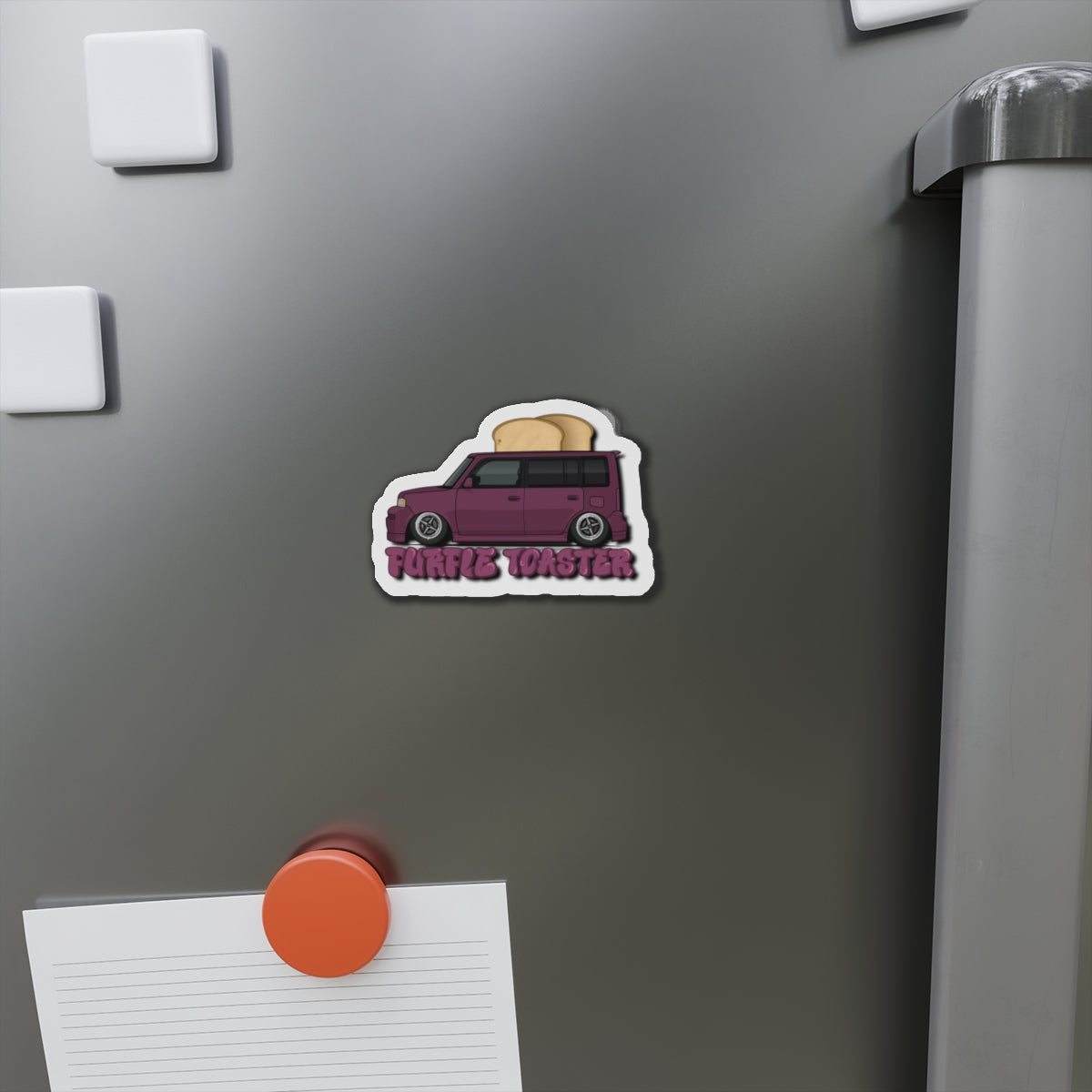 Purple Toaster Die-Cut Magnets