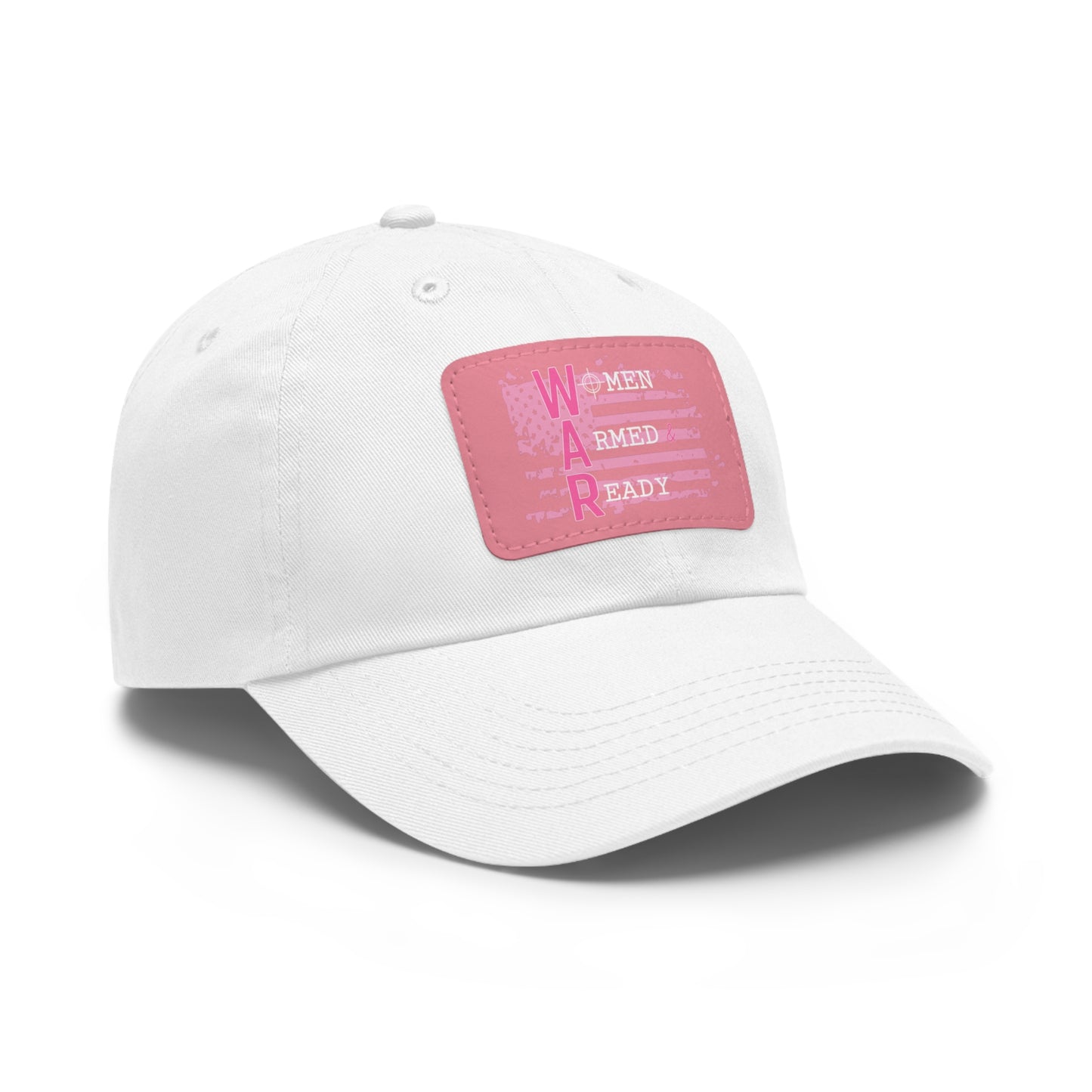 Women Armed & Ready Pink Flag With Leather Patch