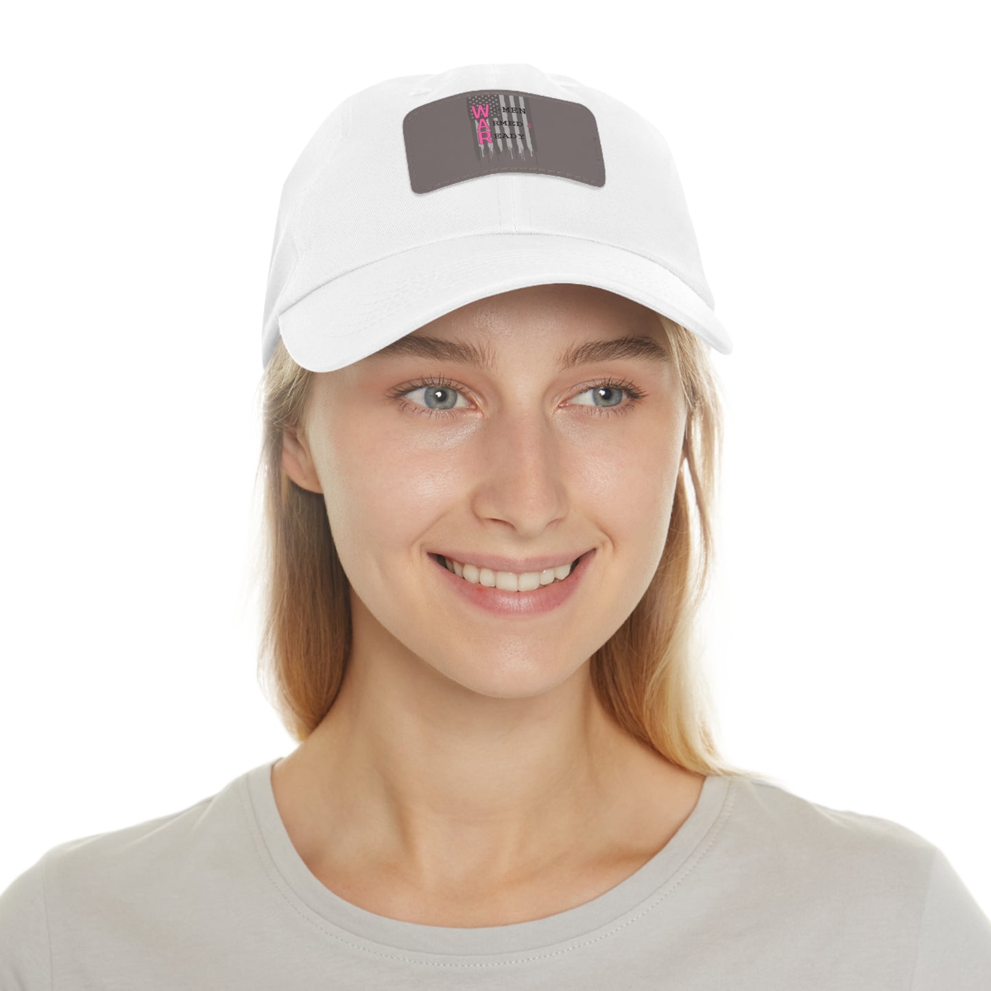 Women Armed & Ready Grey Flag with Leather Patch