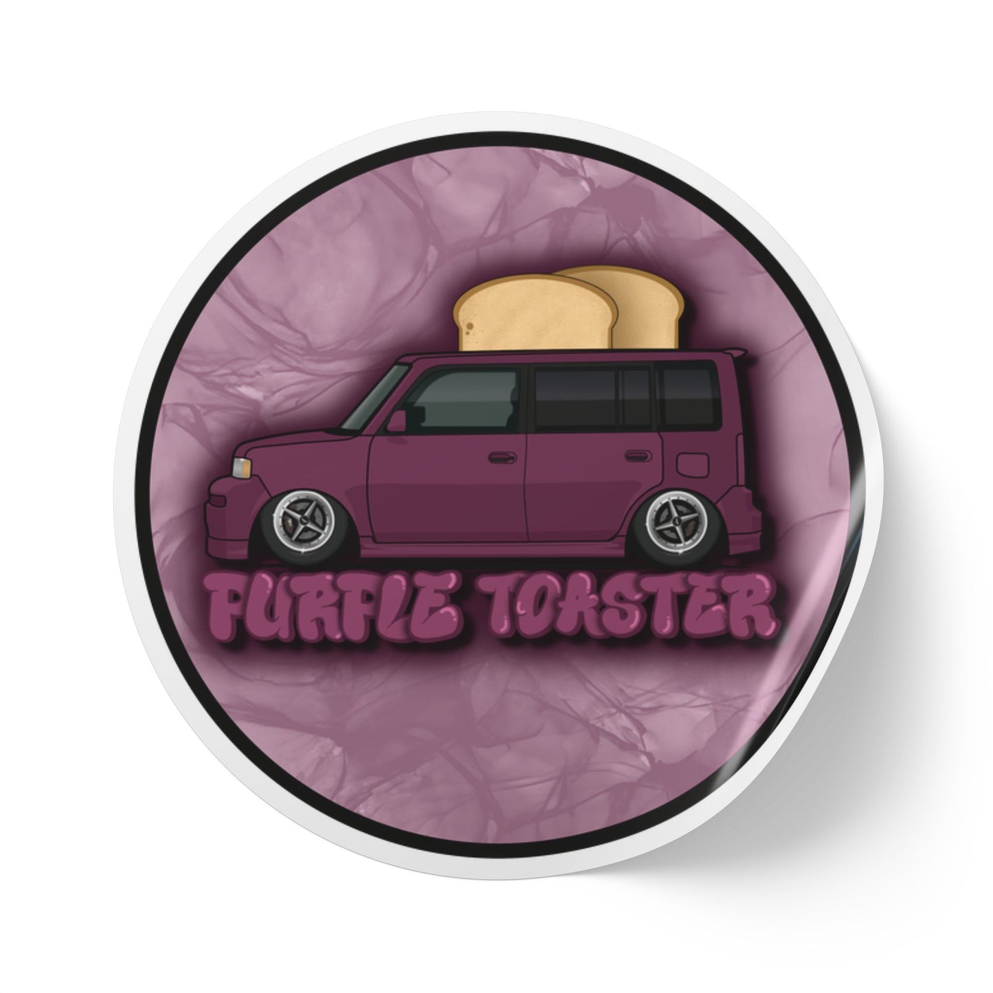 Purple Toaster Sticker Roll