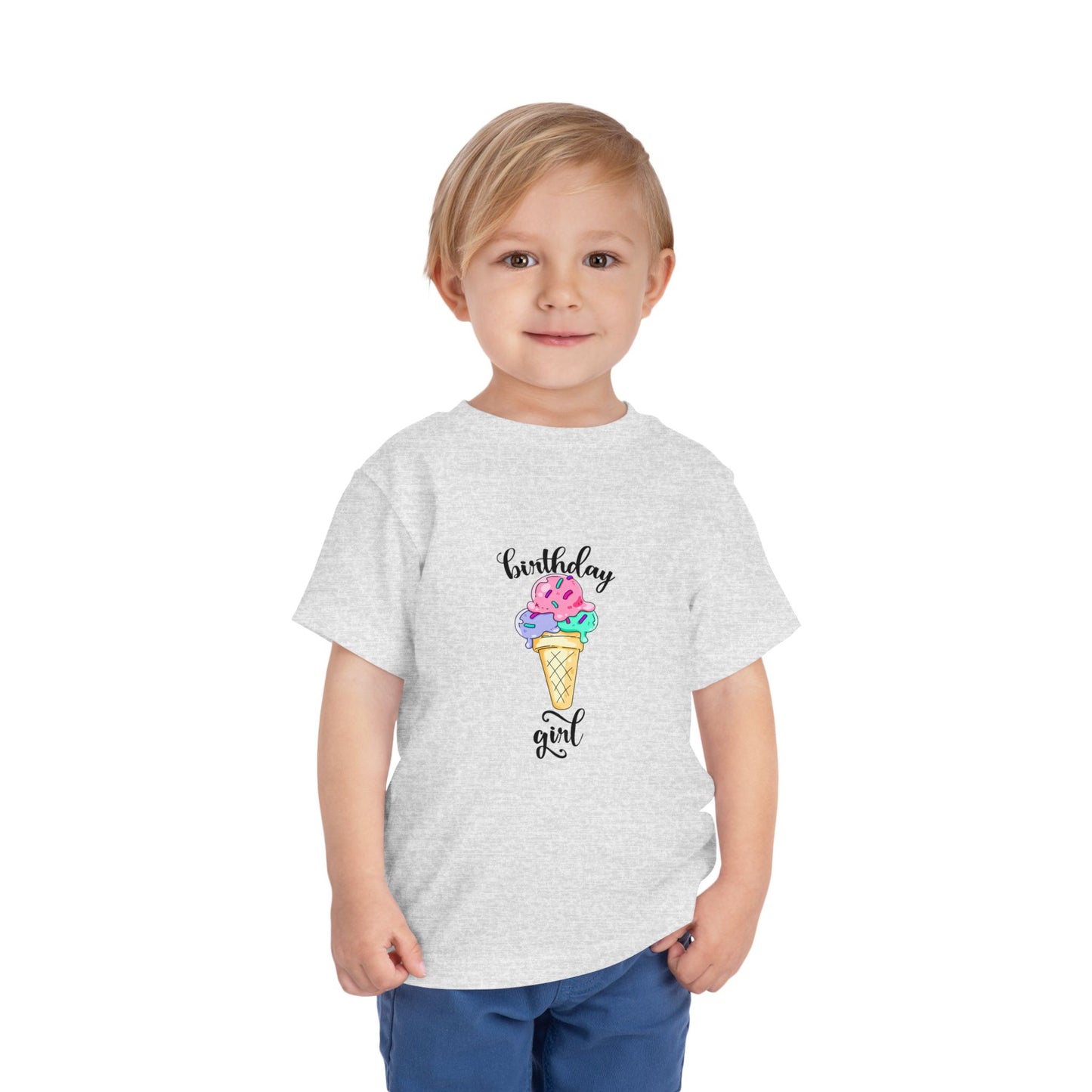 Toddler Short Sleeve Tee - Ice Cream Design