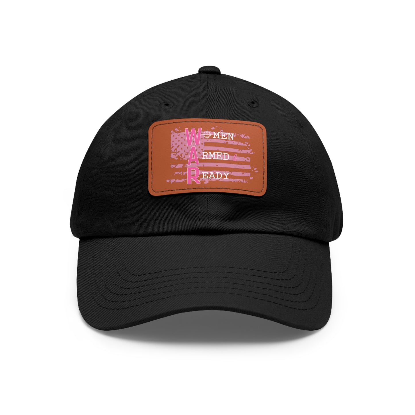 Women Armed & Ready Pink Flag With Leather Patch