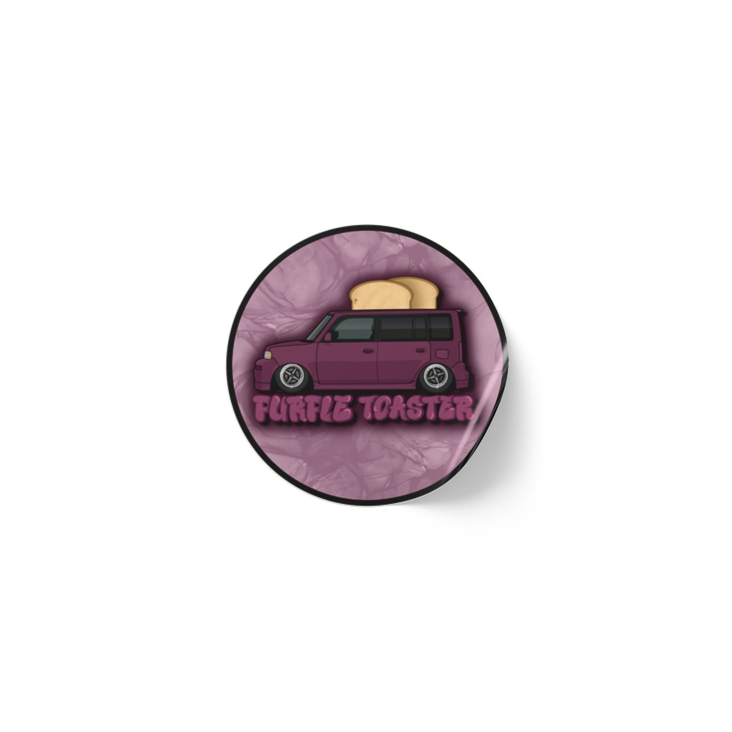 Purple Toaster Sticker Roll