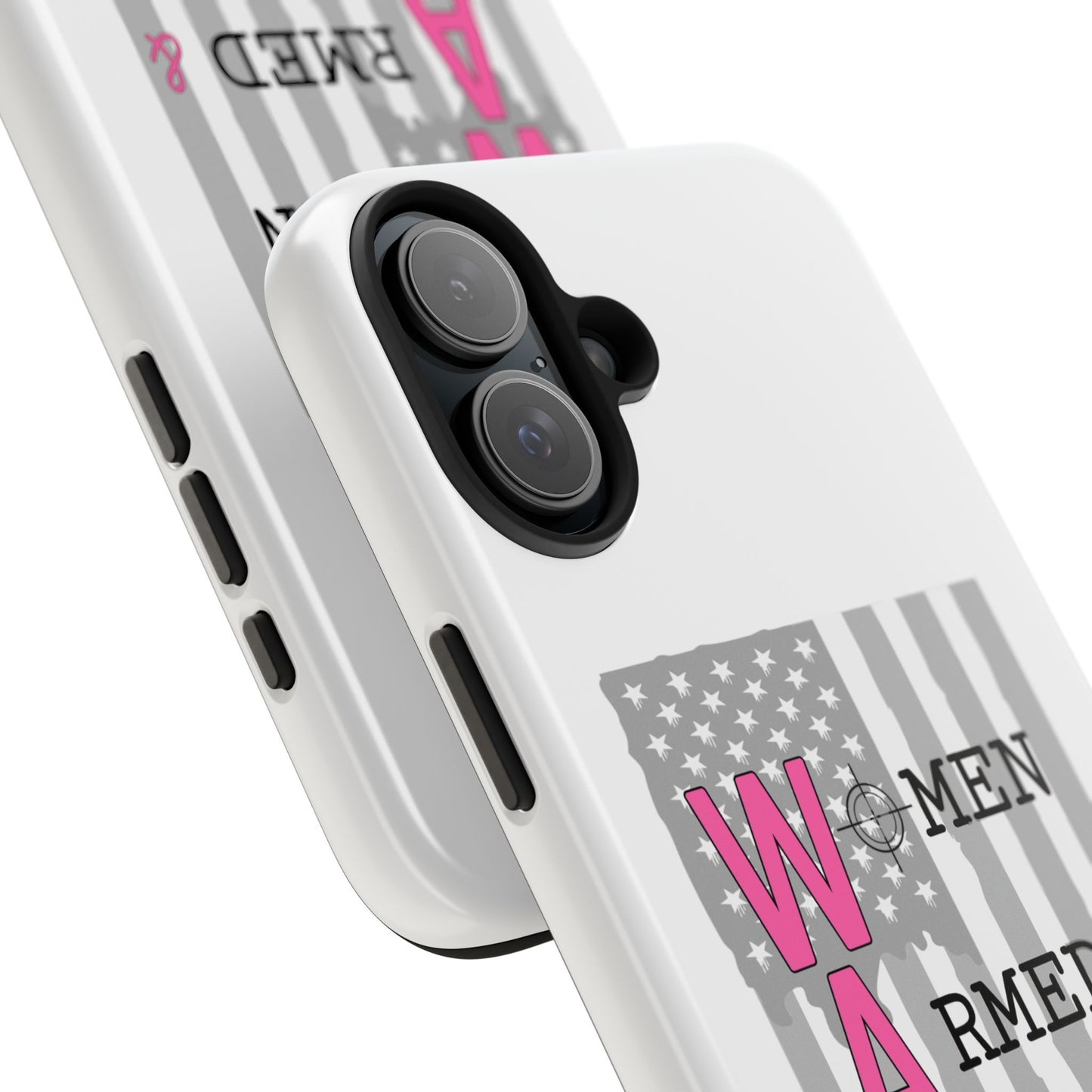 Women Armed & Ready Phone Case - Vertical Flag