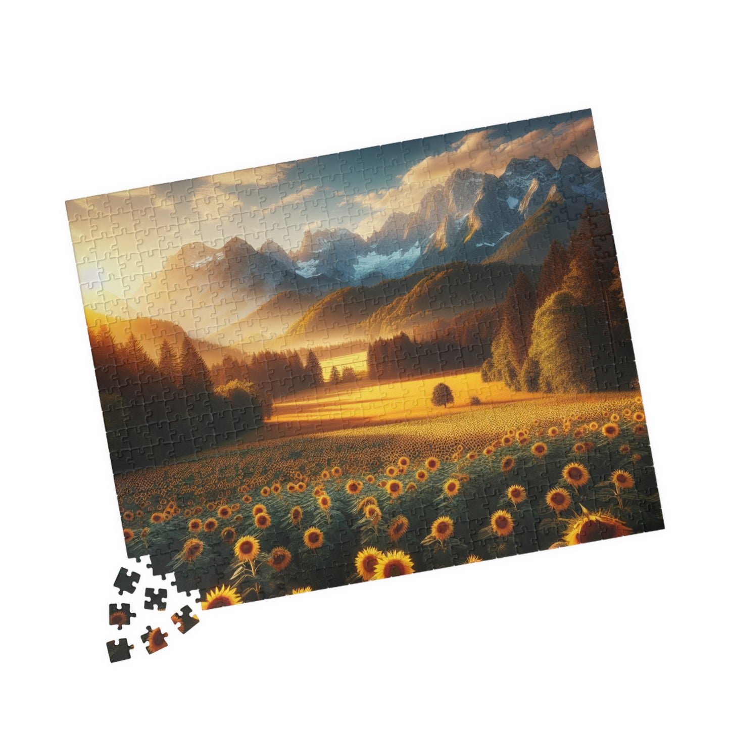 Sunset Valley Landscape Puzzle - 110, 252, 520, 1014-Piece Options