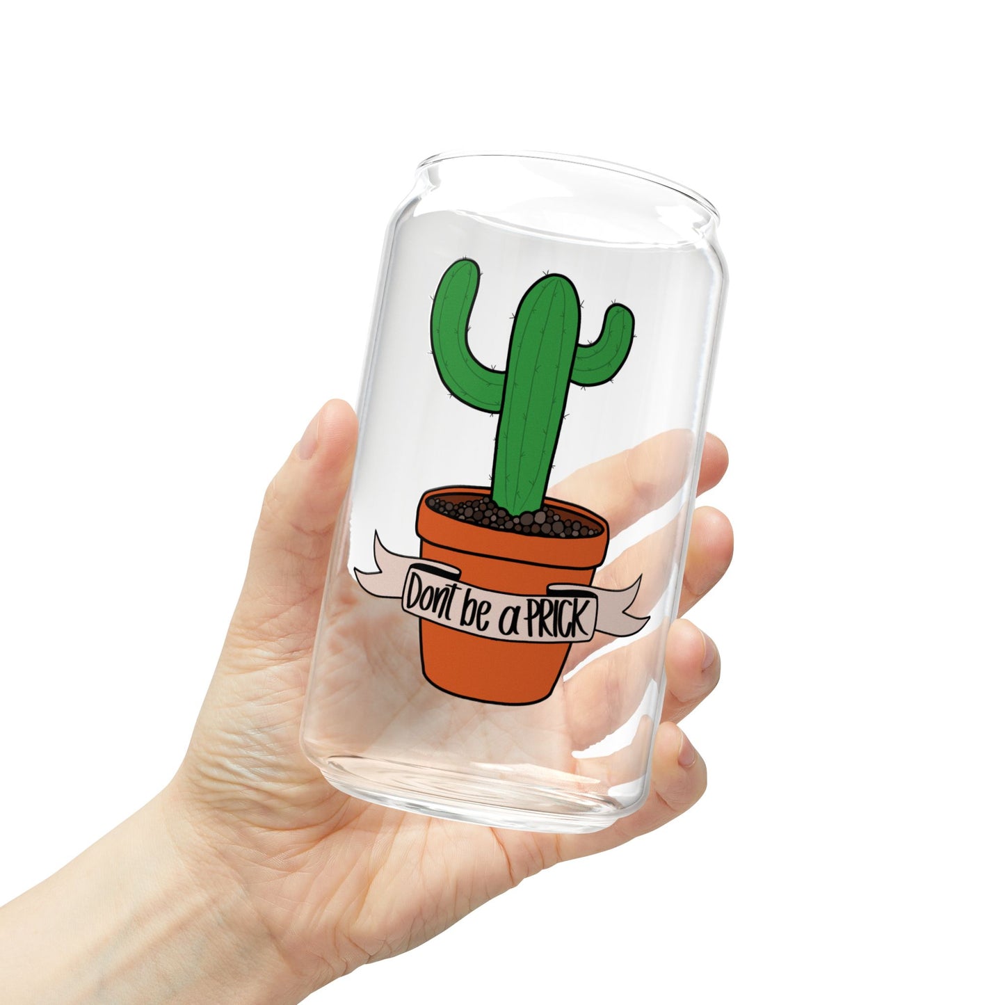 Cactus Sipper Glass | 16oz Drinking Jar