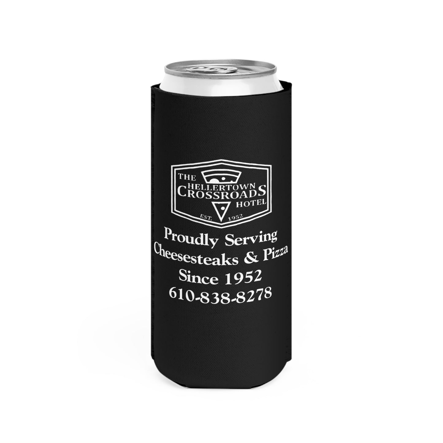 The Hellertown Crossroads Hotel - Slim Can Cooler - Coozy